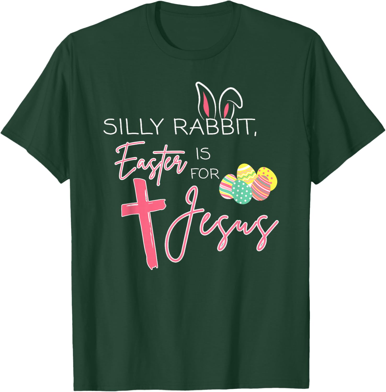 Cute Bunny Easter T-Shirt for Jesus - Silly Rabbit Christian Faith Wear - 13
