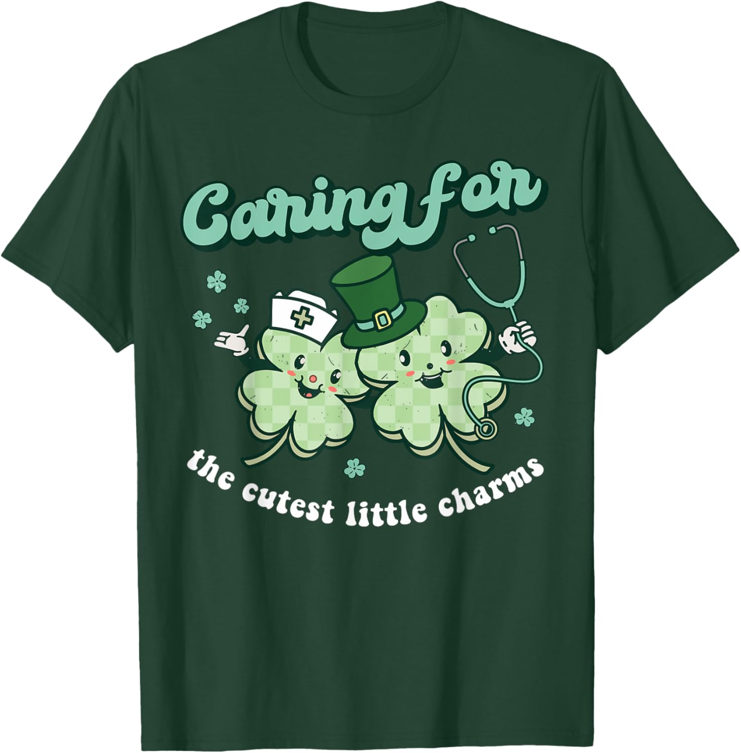 Cute St Patrick's Day Nurse T-Shirt Perfect for Caring Charm Lovers - 1