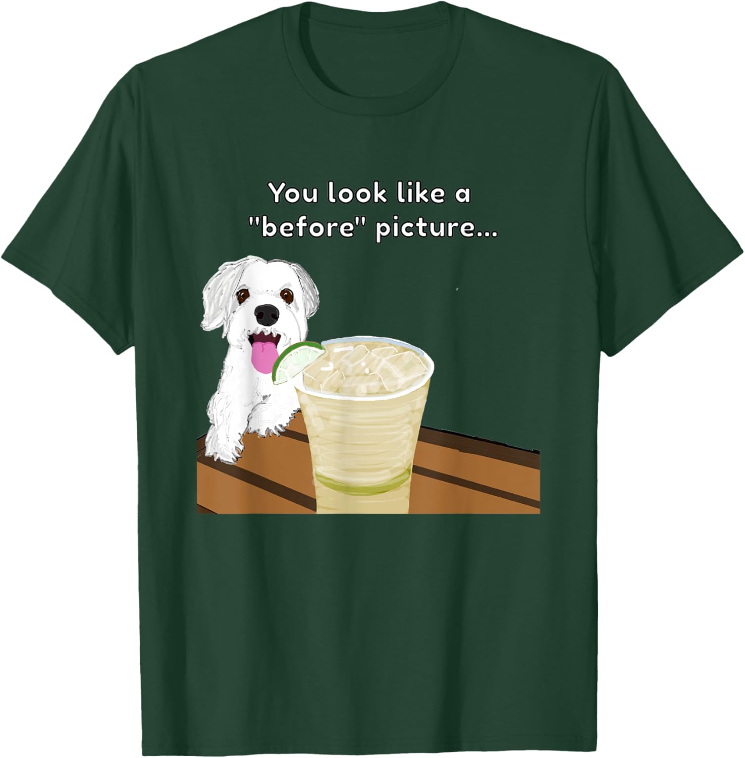 Funny Insulting Dog T-Shirt You Look Like A Before Picture Graphic Tee - 13