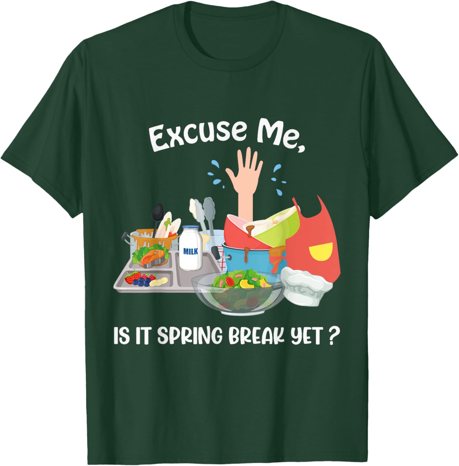Funny Lunch Lady Life T-Shirt for Spring Break Enthusiasts - 21