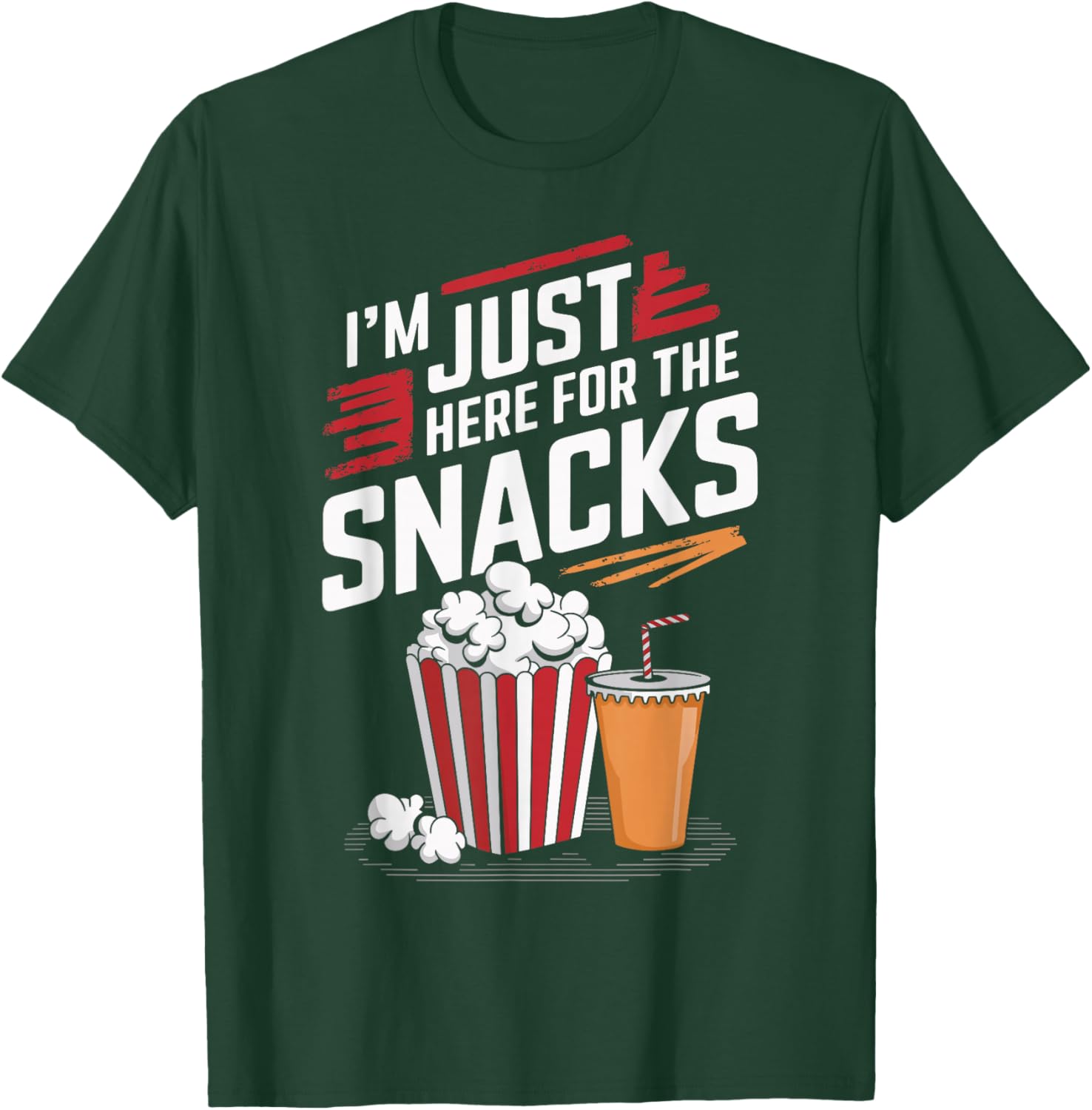 Funny Food Lover T-Shirt I'm Just Here For The Snacks Gift for Foodies - 11