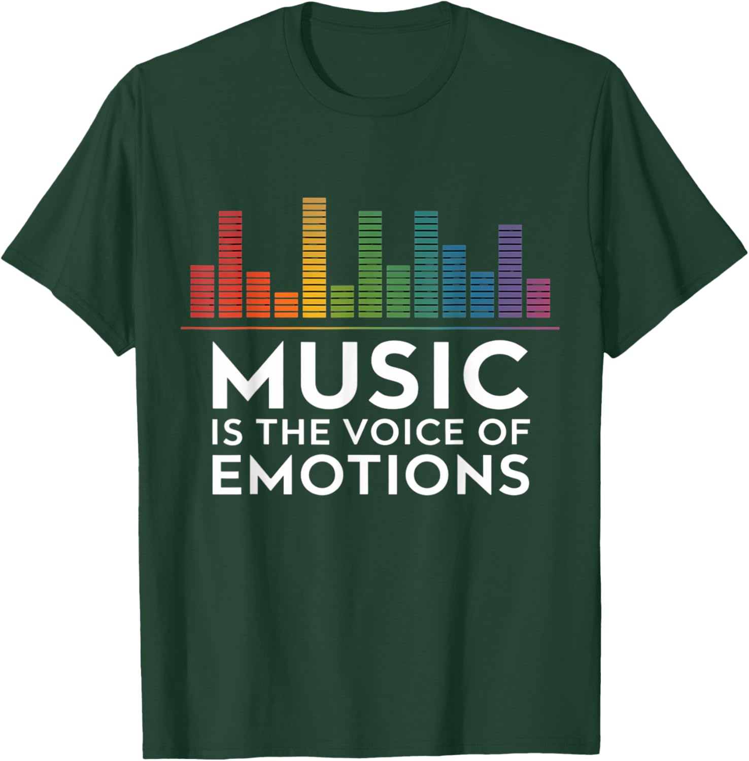 Equalizer DJ Musical Quote T-Shirt Music is the Voice of Emotions - 4