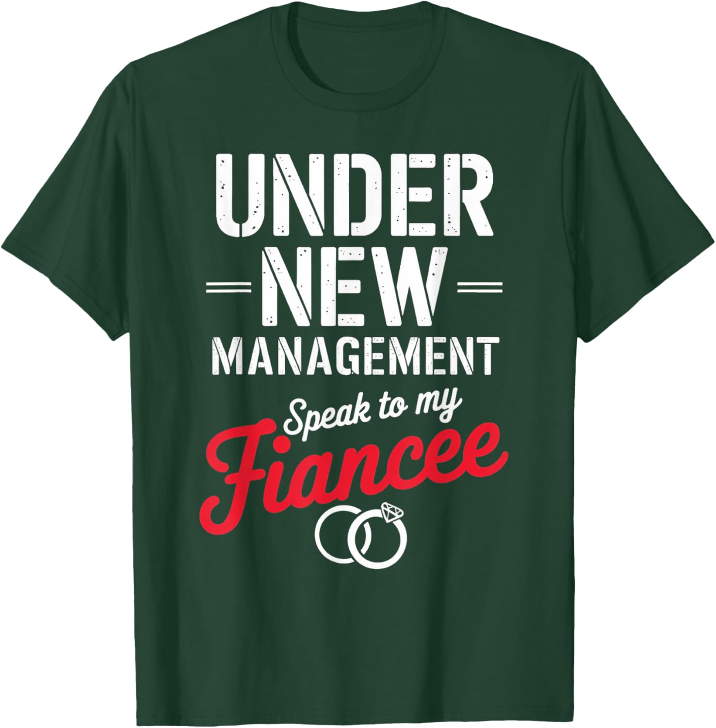 Cute Speak To My Fiancé Fiancee T-Shirt for Newly Engaged Couples - 8