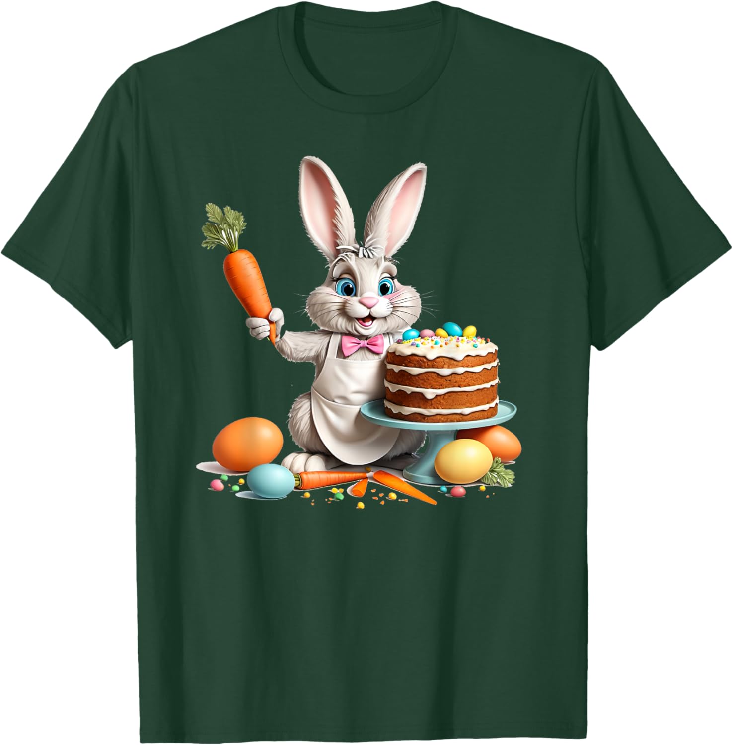 Easter Bunny Baking Carrot Cake T-Shirt for Fun Holiday Celebrations - 8