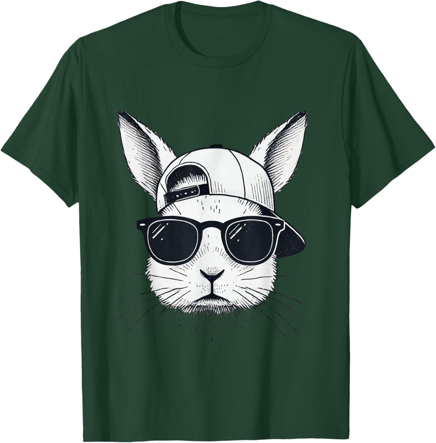 Cool Bunny Face Sunglasses T-Shirt for Easter Fun β Boys, Men, Kids - 12