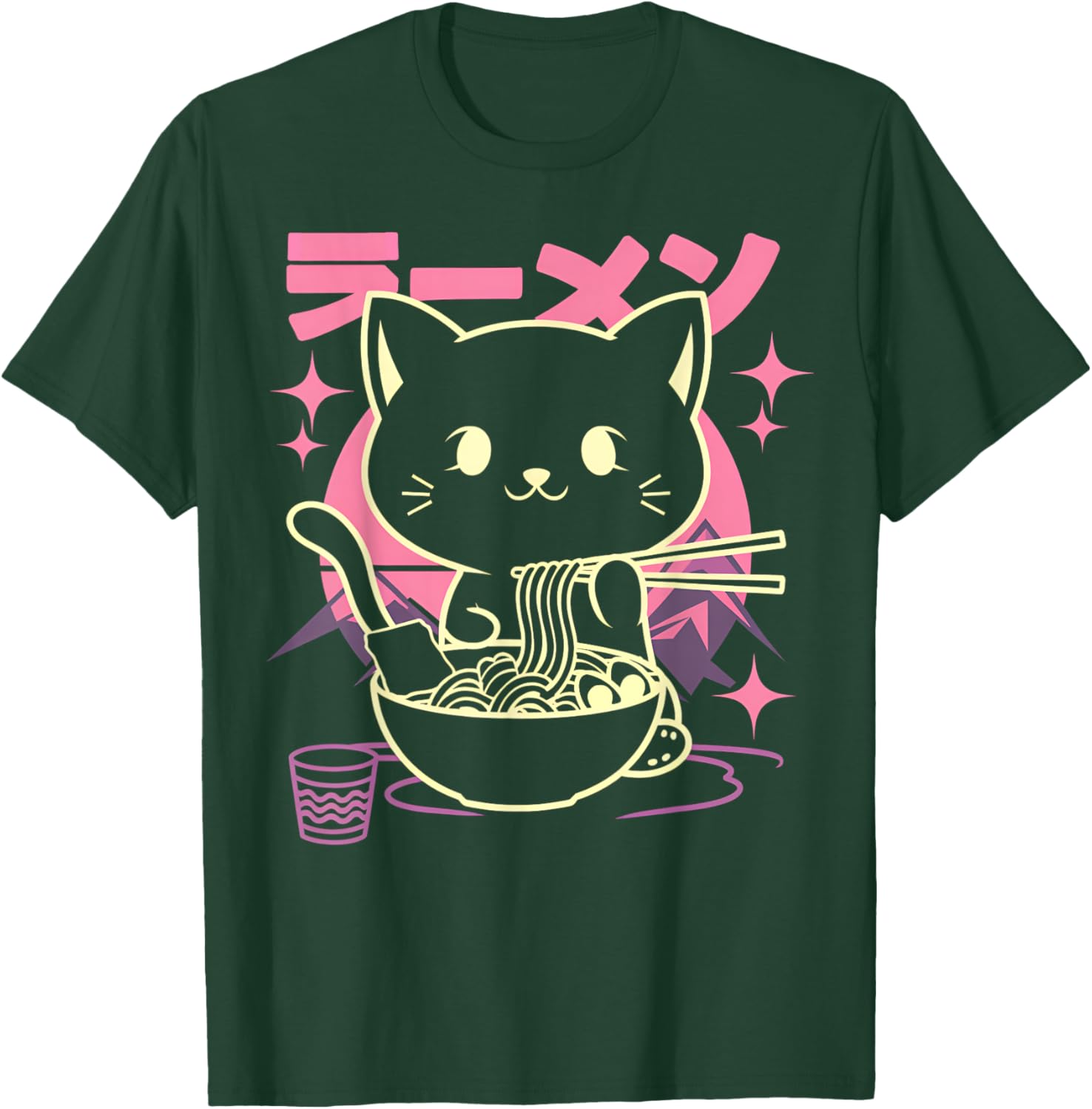 Cute Cat Ramen Kawaii Anime T-Shirt Gift for Men, Women, and Kids - 12