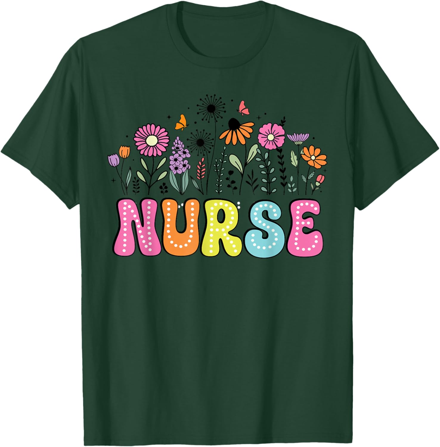 Groovy Nurse Wildflower Floral T-Shirt for Happy Nurse Week 2026 - 12