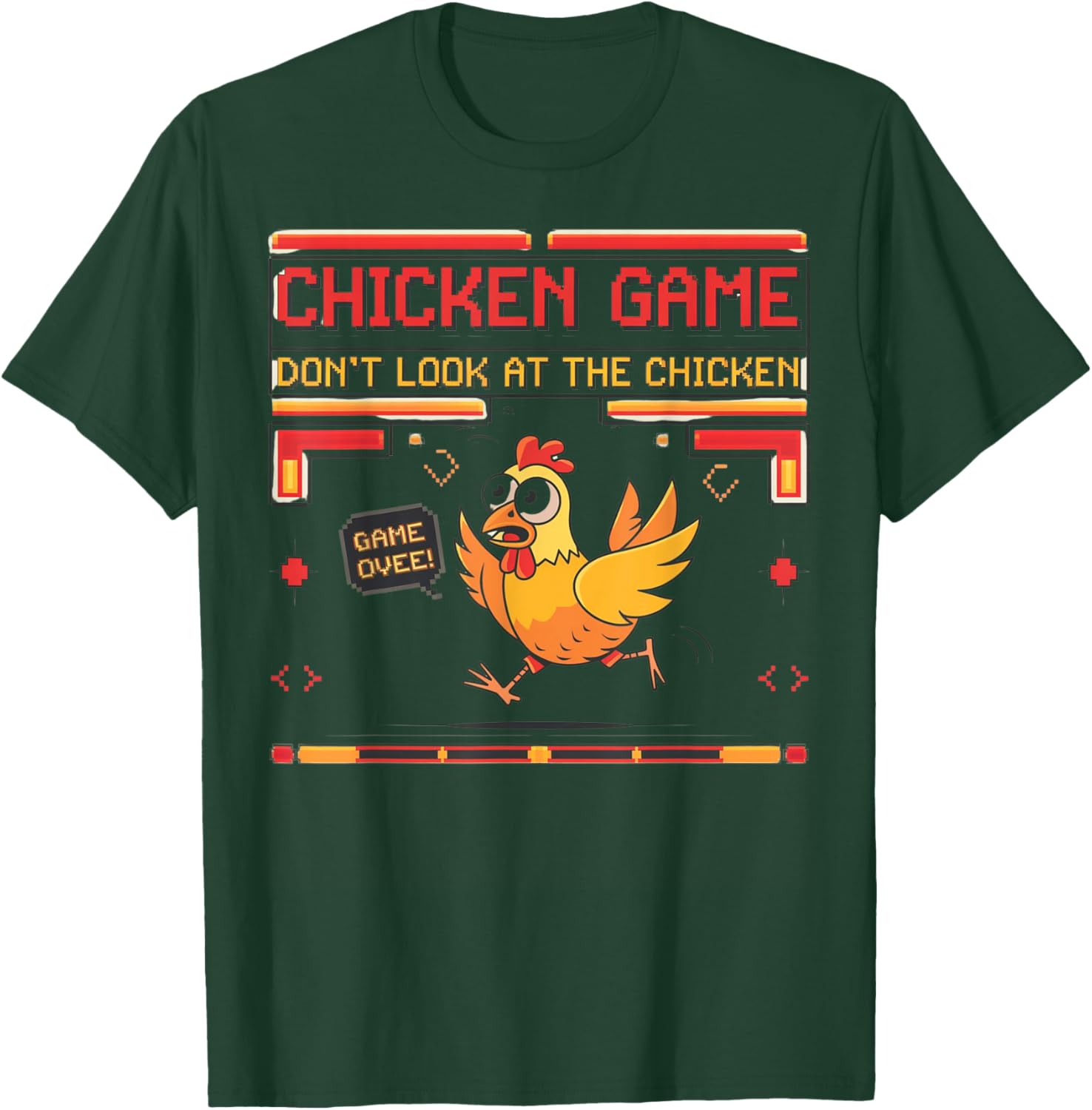 Funny Chicken Game Don't Look at the Chicken Graphic T-Shirt for Everyone - 11