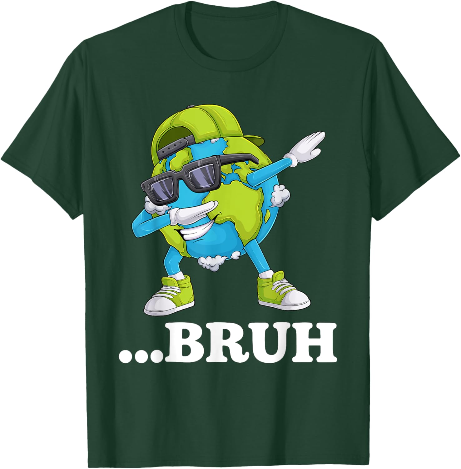 Funny Bruh Dabbing Earth Day T-Shirt for Kids and Men - Cool Gift Idea - 16