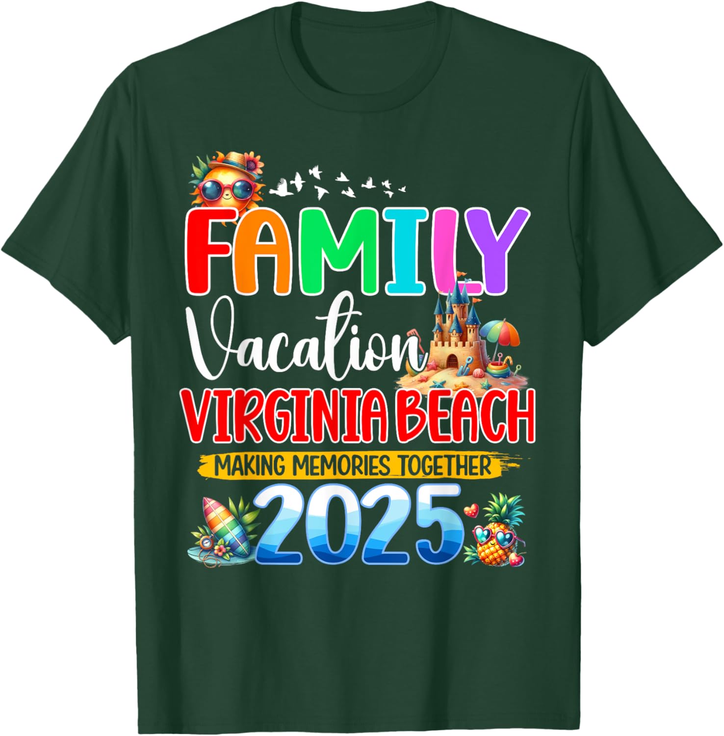Family Vacation Virginia Beach 2025 Matching Group T-Shirt for All Ages - 12