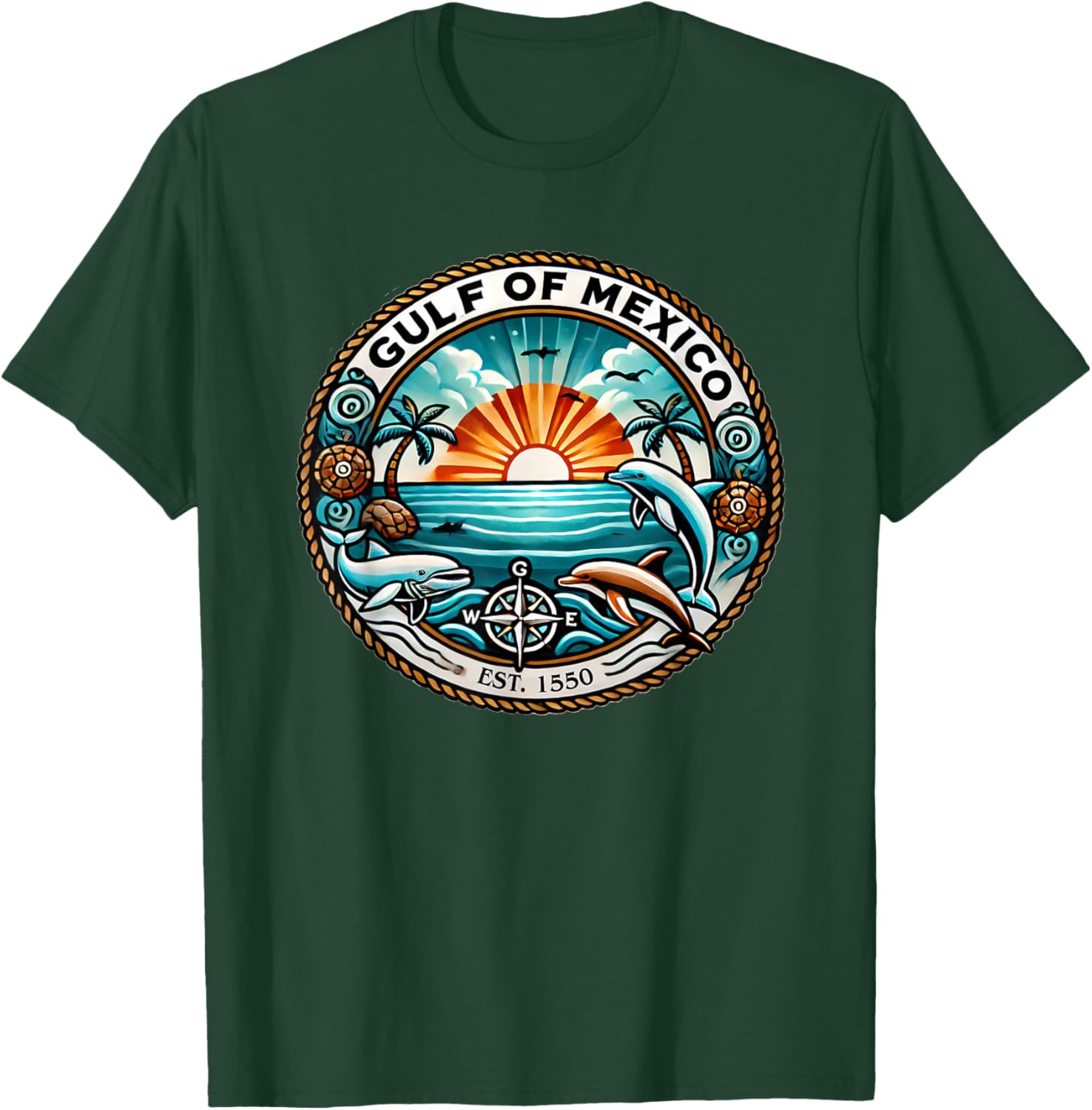 Gulf of Mexico Sunset T-Shirt - Vibrant Caribbean Beach Design - 19