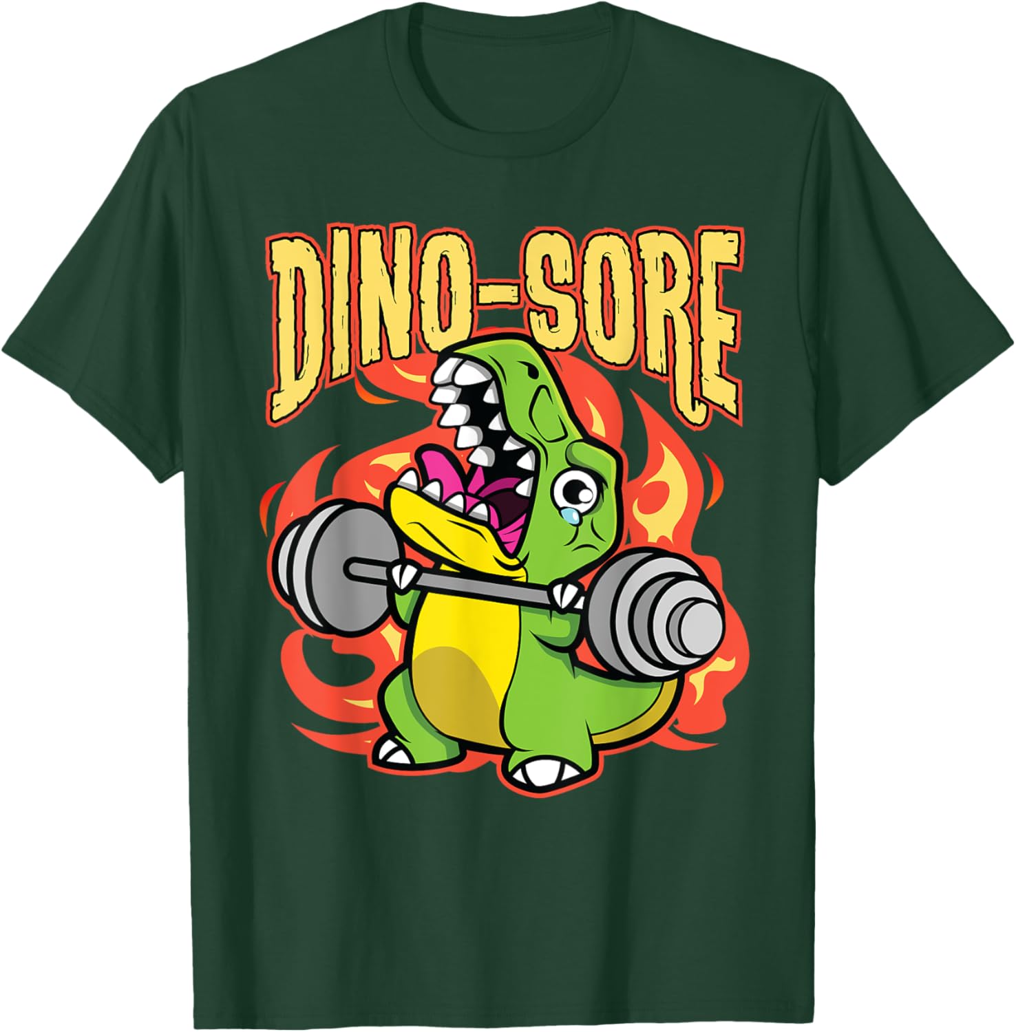 Cute Dinosaur Gym Workout T-Shirt for Fitness Lovers and Lifters - 20