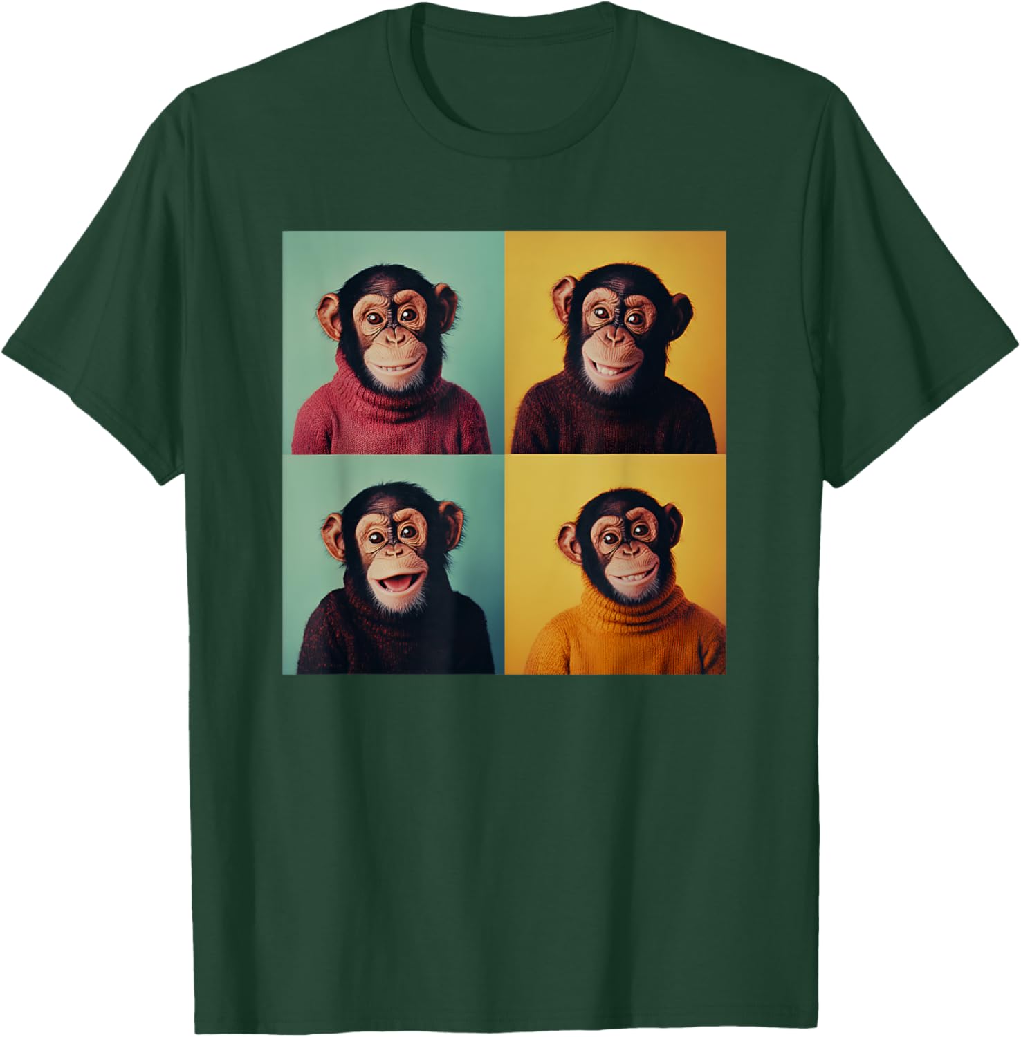 Funny Monkey Chimp T-Shirt for Animal Lovers - Awkward Photoshoot Design - 26