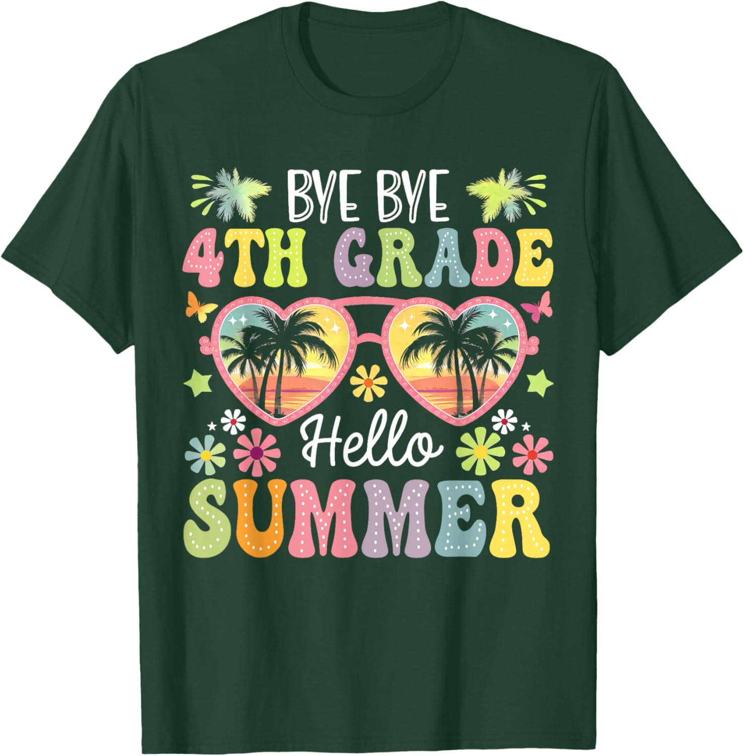 Goodbye 4th Grade Hello Summer Kids T-Shirt for Boys - Fun Last Day Style - 4