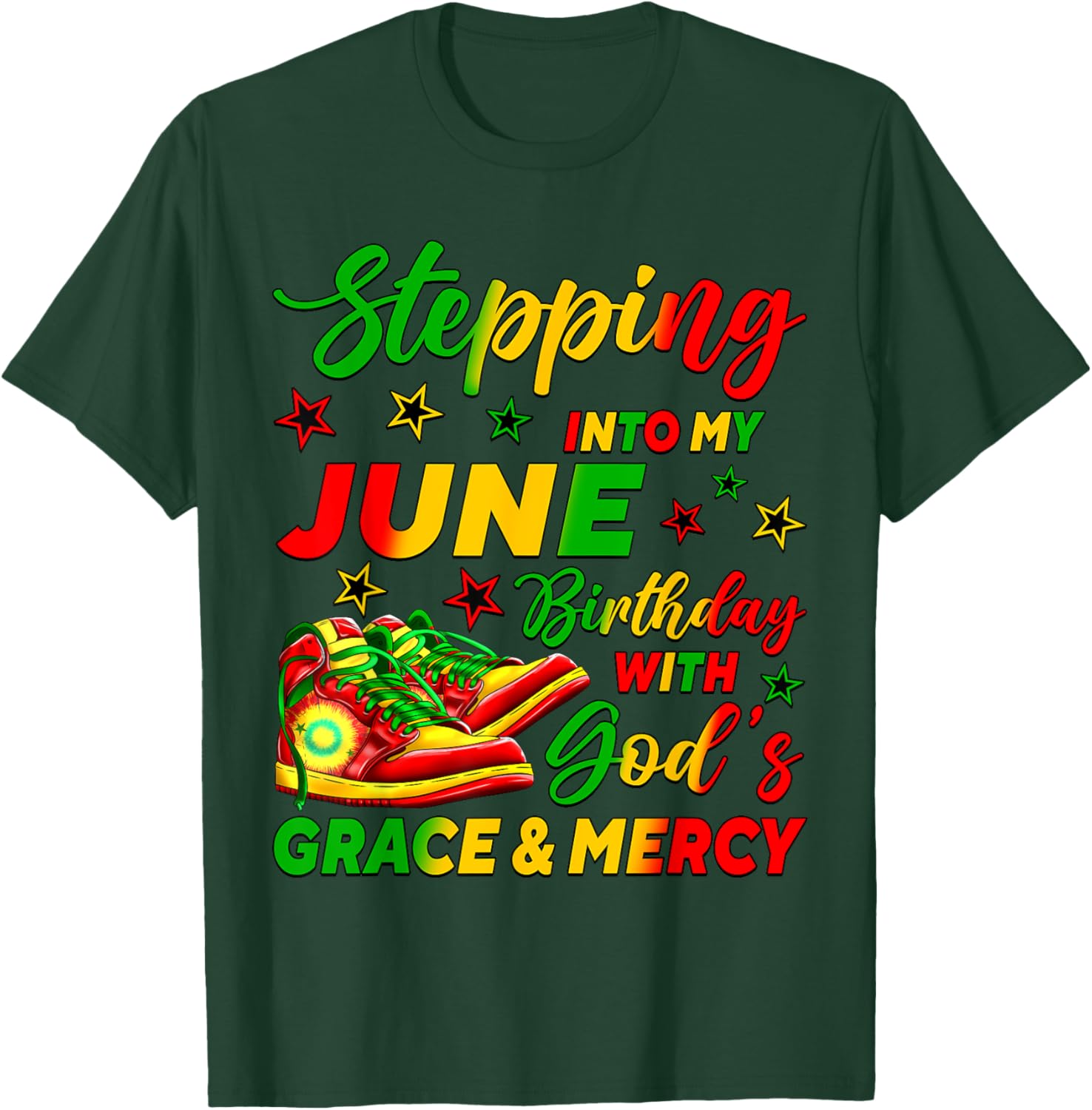 Celebrate My June Birthday with Stylish African American Shoes T-Shirt - 16