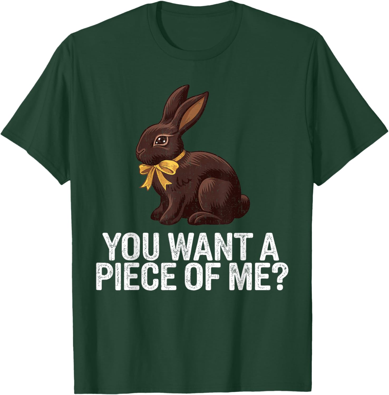 Cute Easter Rabbit Chocolate Bunny Graphic T-Shirt for Fun Holiday Style - 11