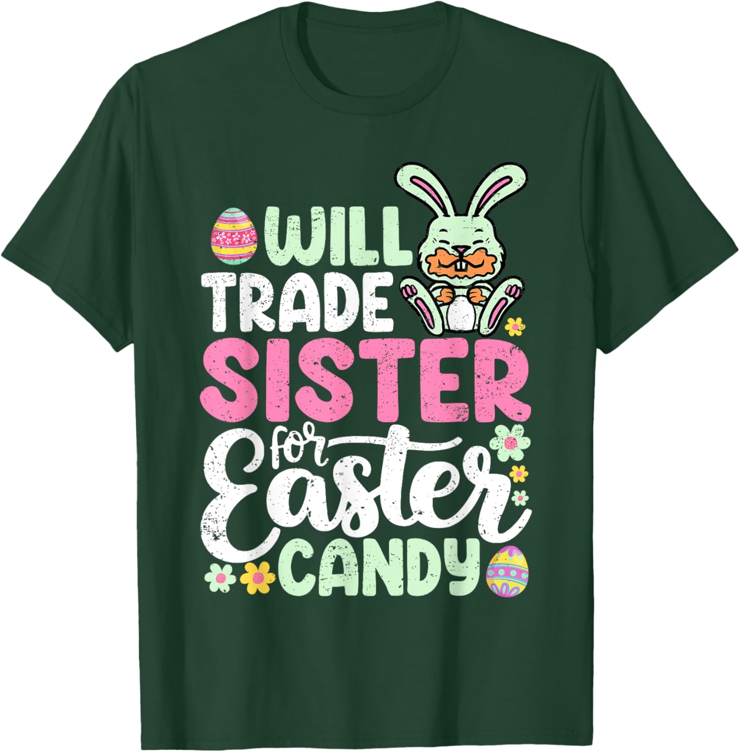 Funny Will Trade Sister For Easter Candy T-Shirt for Toddler Boys - 6