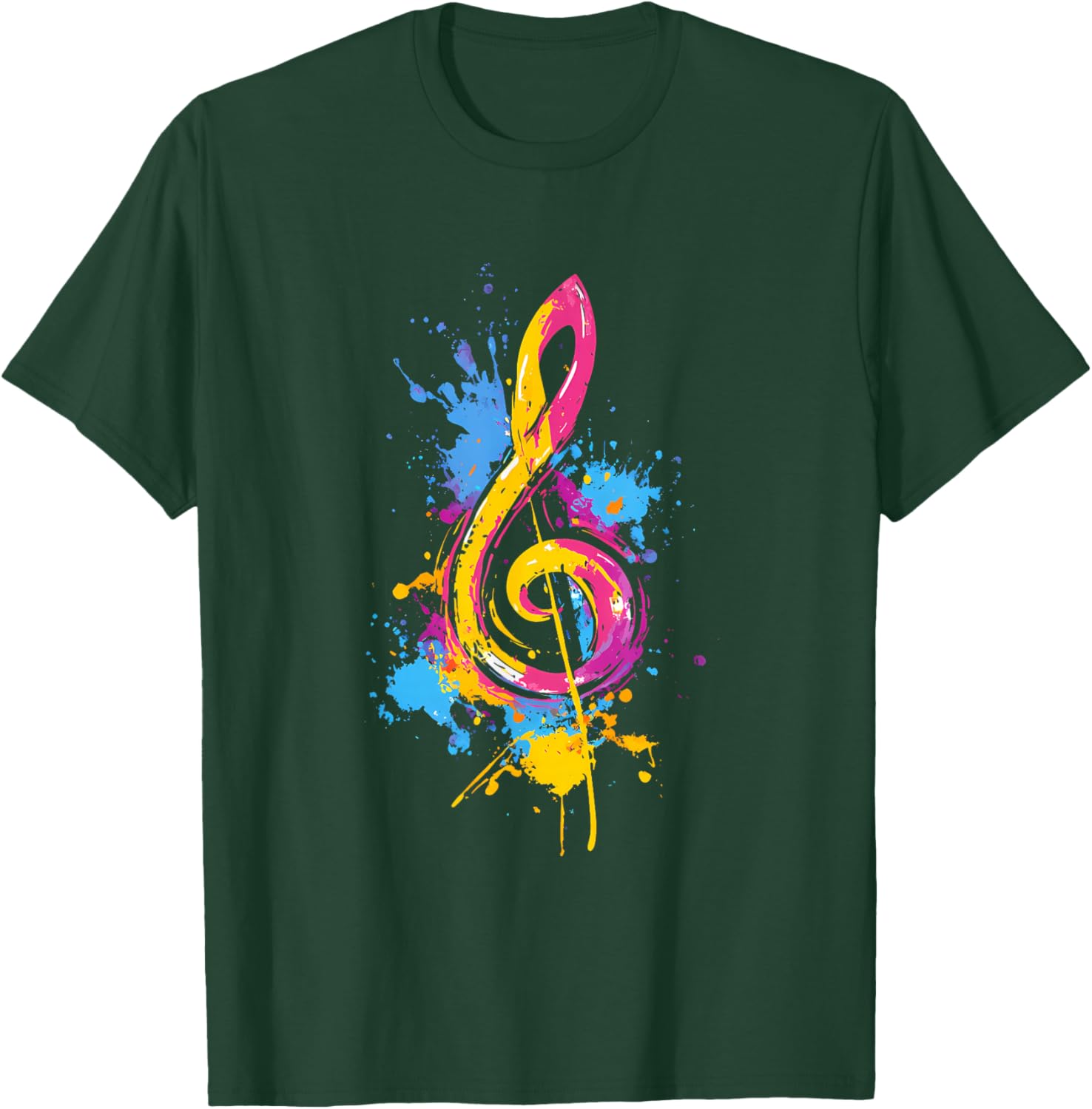 Colorful Treble Clef T-Shirt for Music Lovers - Fun Musical Tee - 16