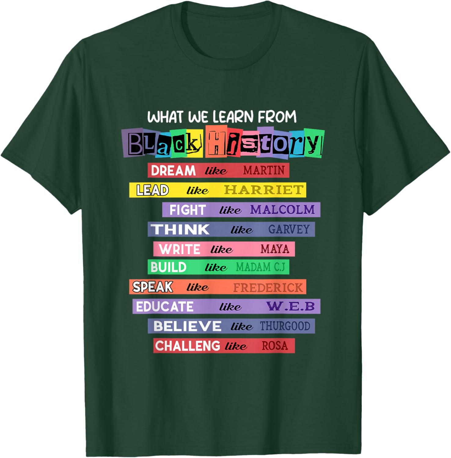 Celebrate Black History Month with Inspired Learning T-Shirt - 12