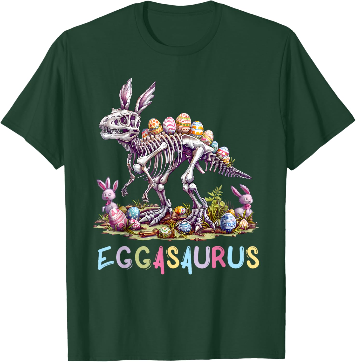 Eggasaurus Dinosaur Toddler T-Shirt for Boys - Fun Easter Stegosaurus Design - 13