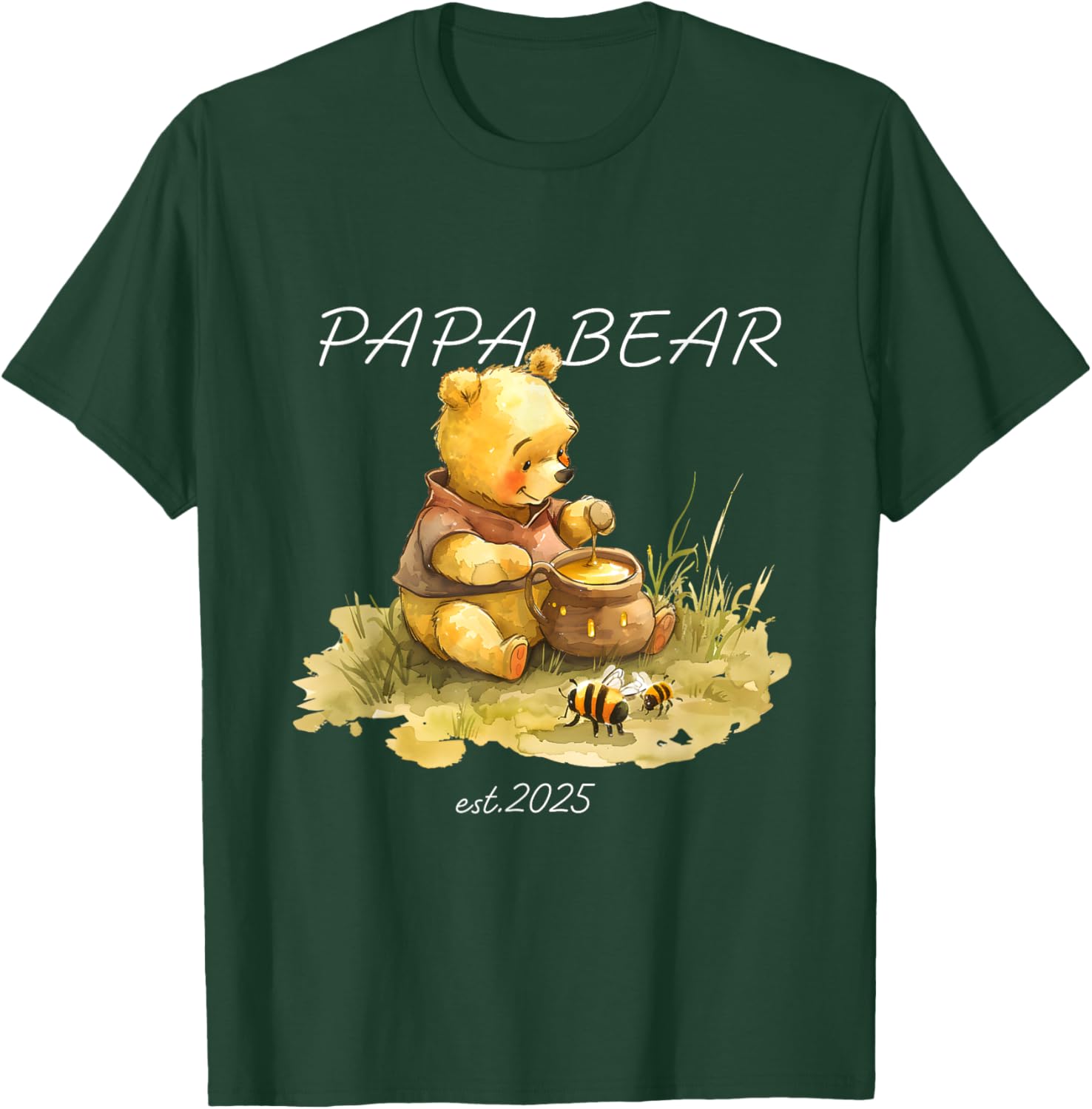 Cute Papa Bear Honey T-Shirt for Dads β Stylish and Comfy Men's Tee - 4
