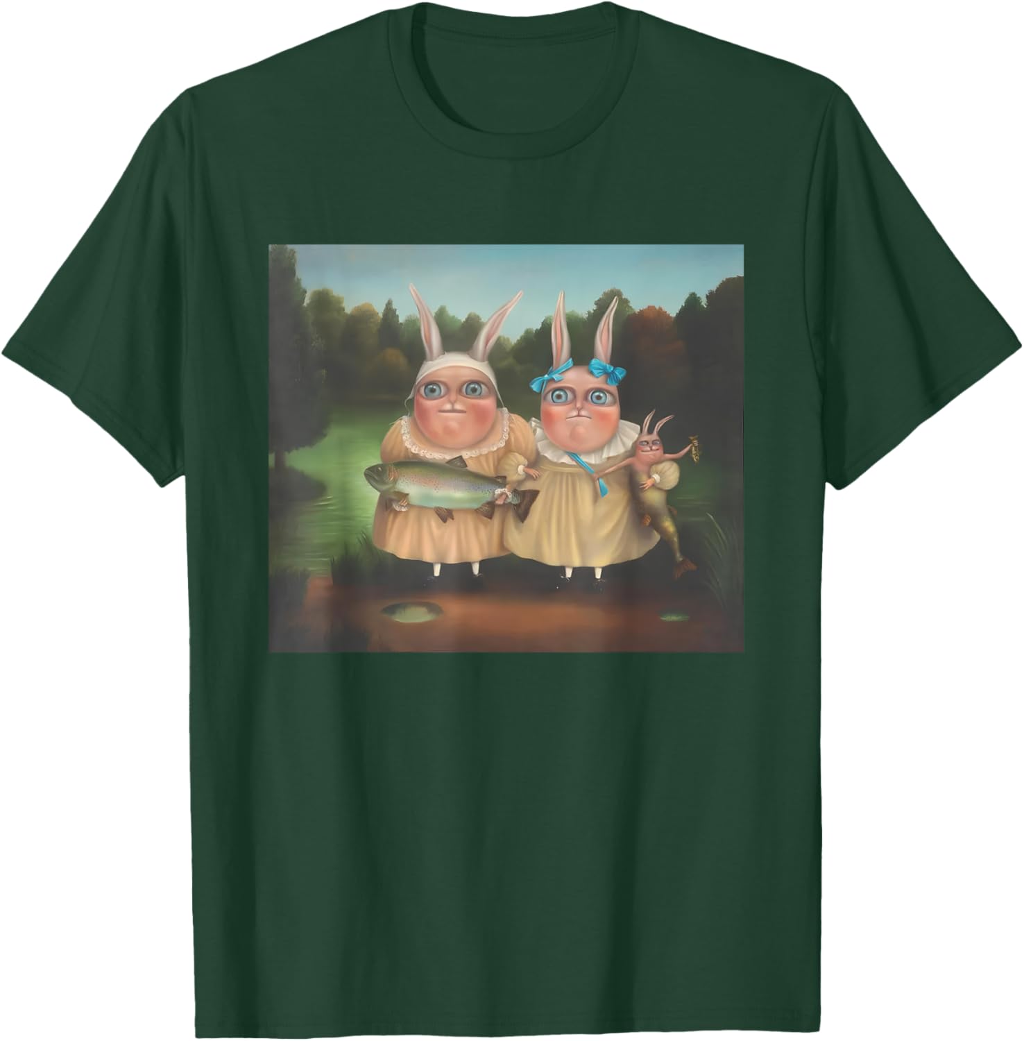 Cute Easter Bunny T-Shirt for Rabbit Lovers by Irena Aizen - 1