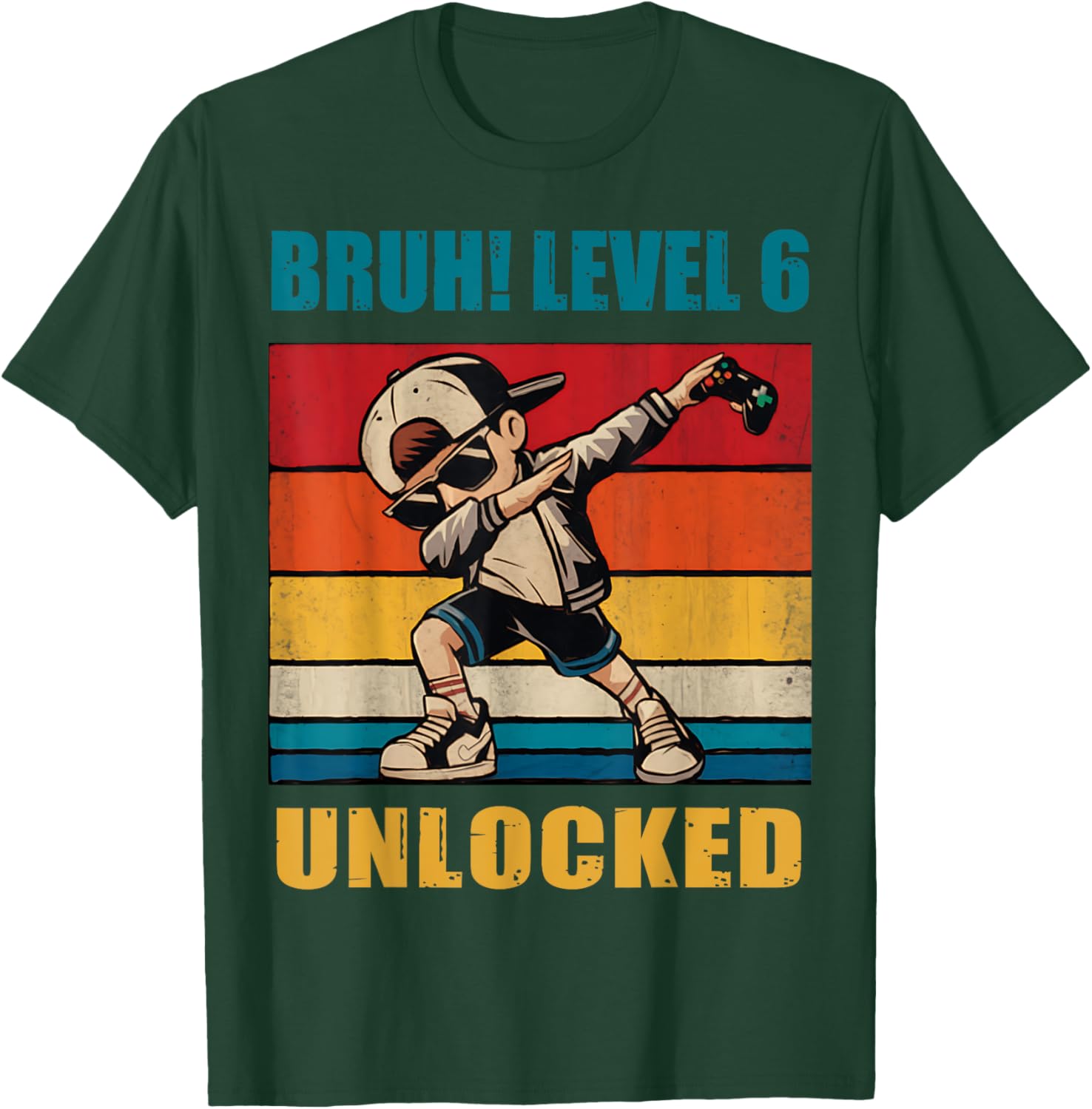Cool Dabbing Gamer T-Shirt for 6 Year Old Birthday Celebration - 5