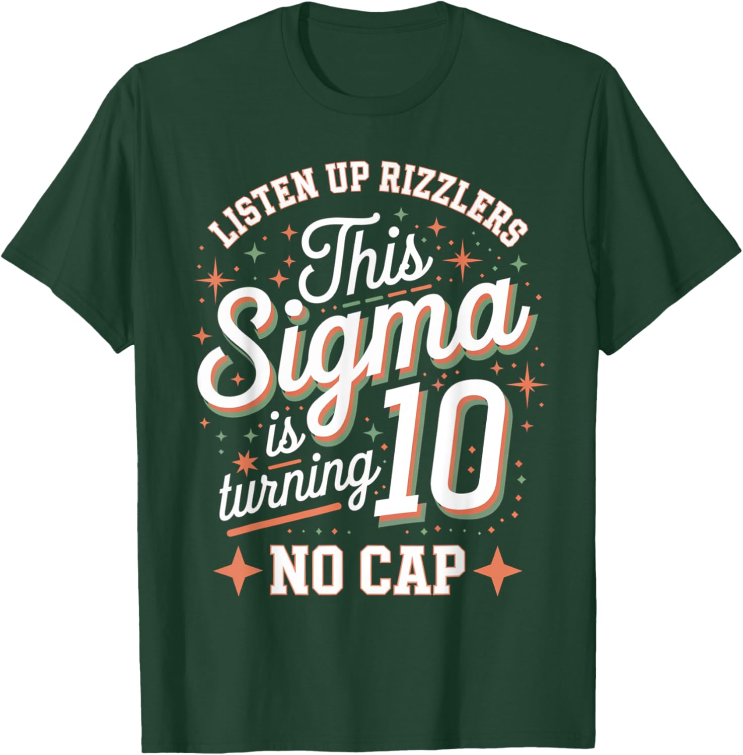Celebrate in Style with This Sigma Turns 10 Birthday Design T-Shirt - 6