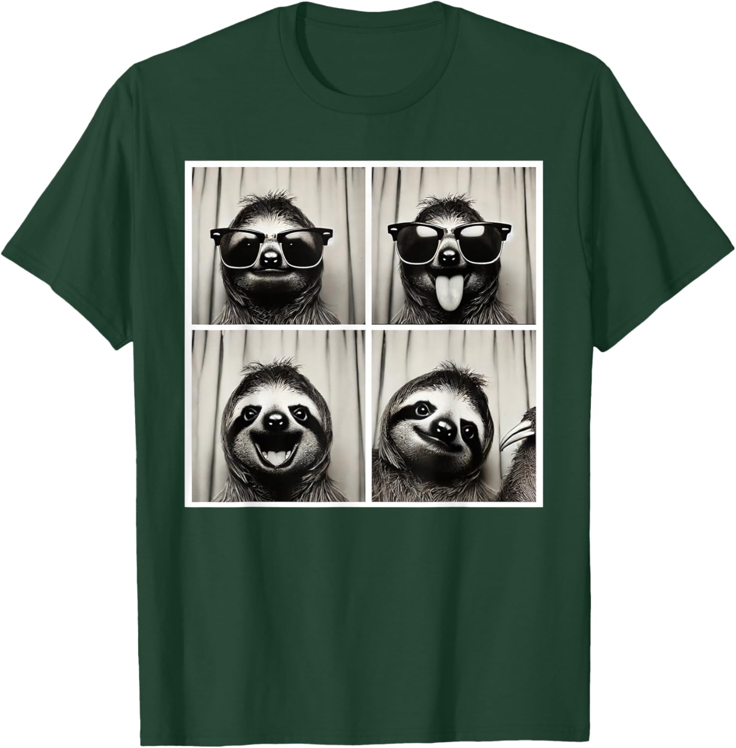 Funny Selfie Sloth T-Shirt with Sunglasses for Fun Casual Wear - 10