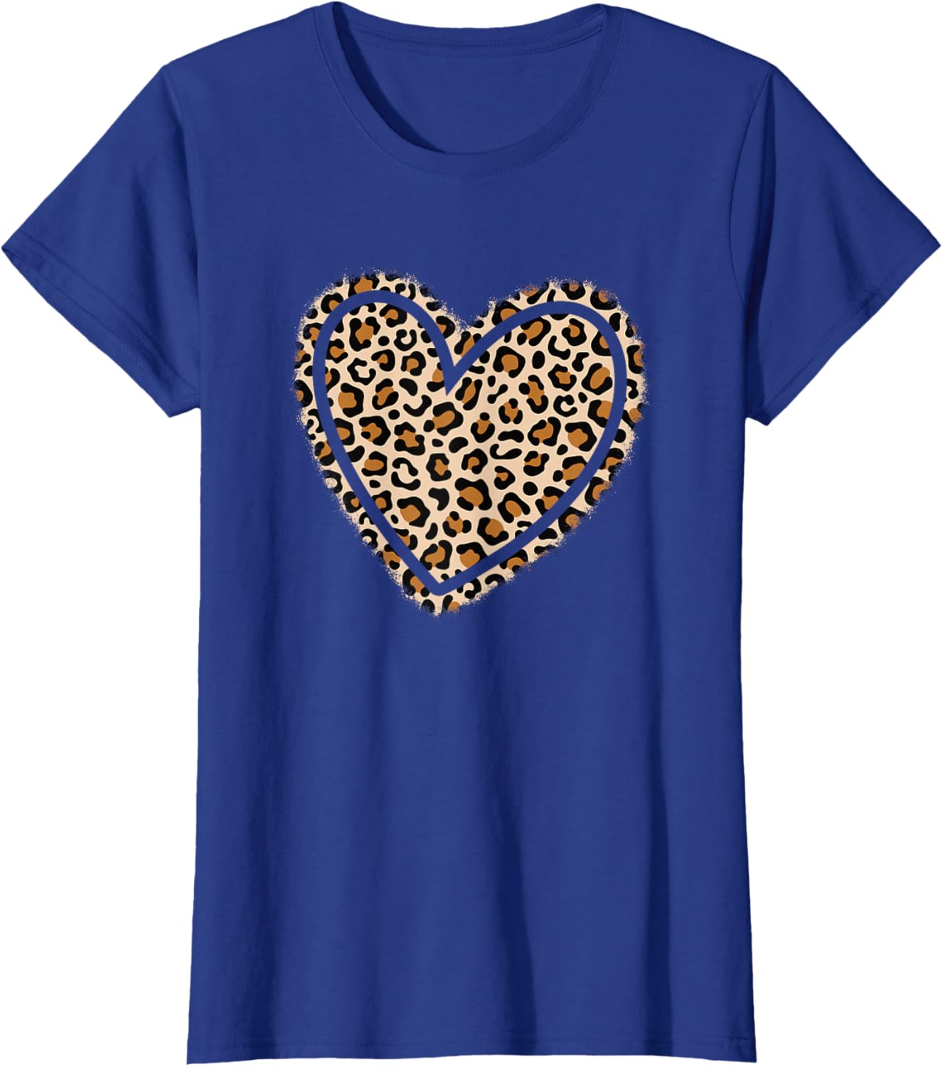 Cute Leopard Print Heart T-Shirt for Women and Girls - Stylish Apparel - 10