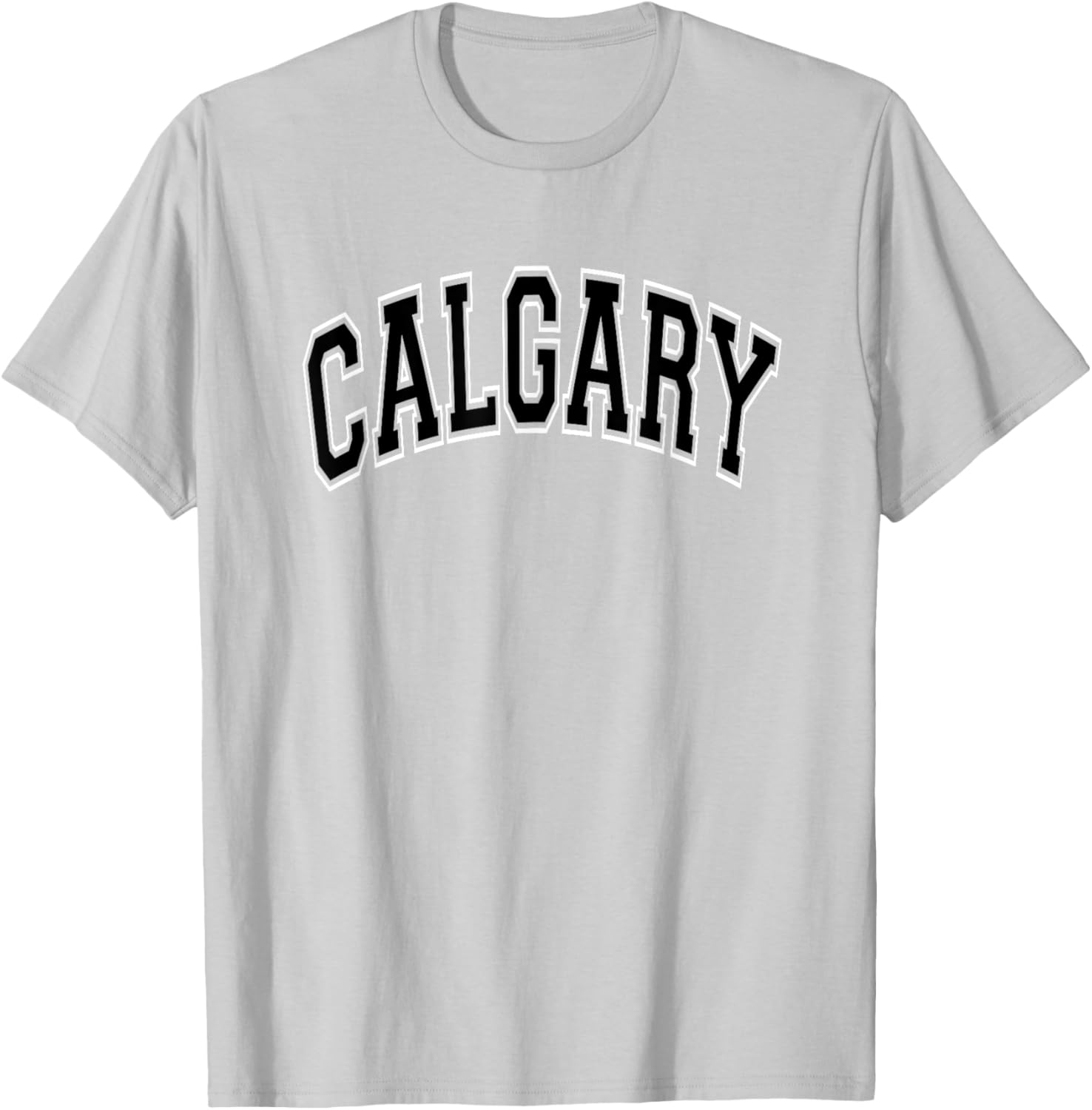 Calgary Arched Black Text T-Shirt Comfortable Casual Wear for Everyday Style - 29