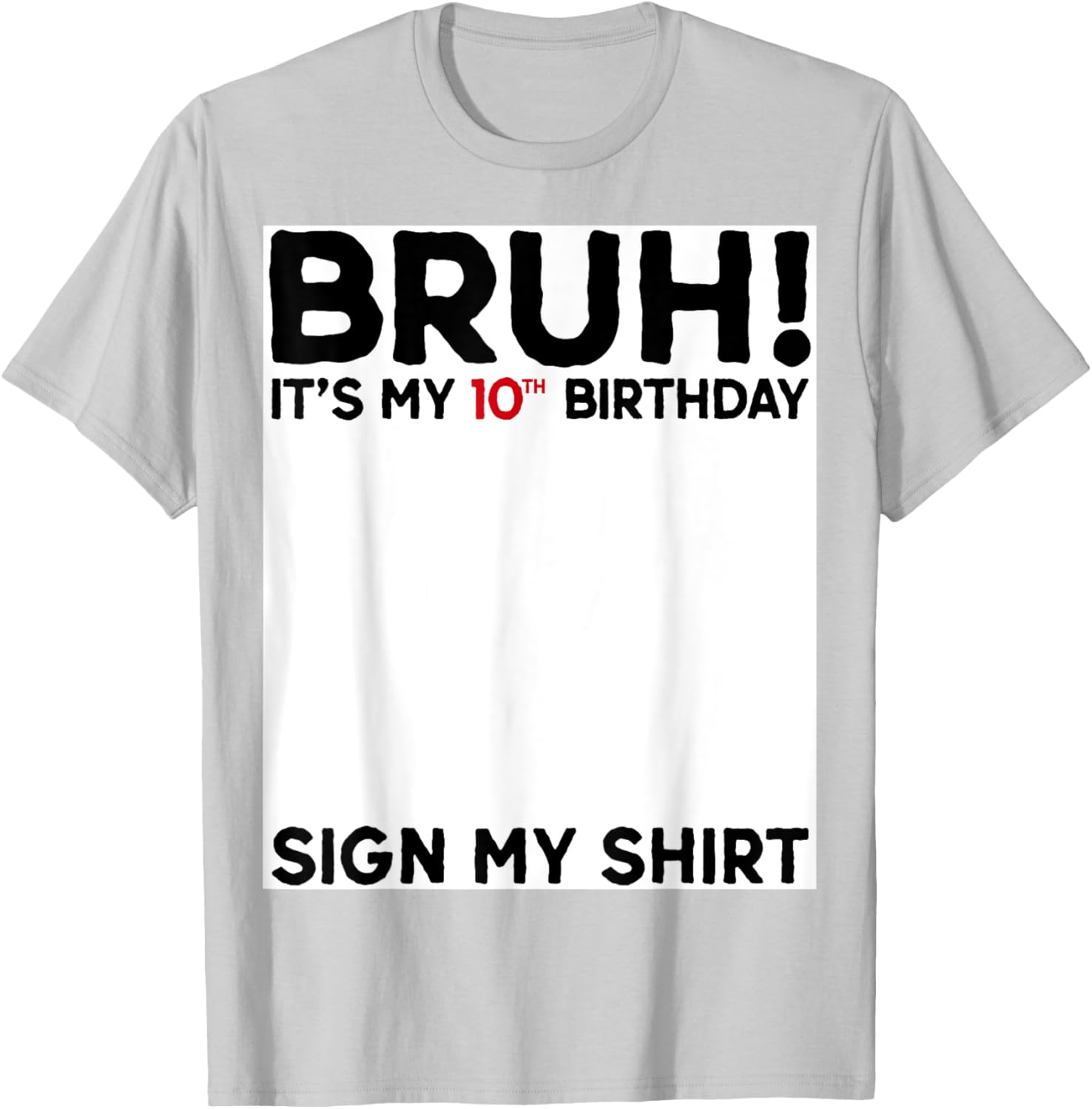 Cool Bruh I'm Double Digits T-Shirt for 10 Year Old Boys Birthday Gift - 25