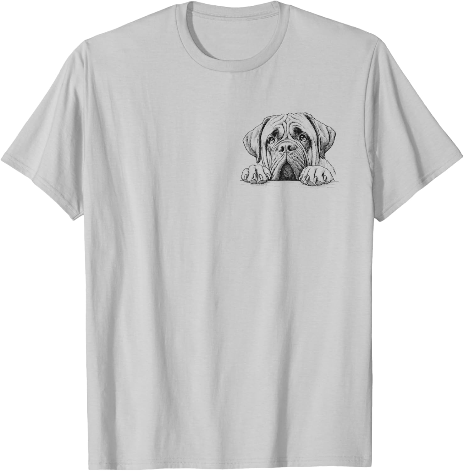 Cute Mastiff Peeking Dog T-Shirt for Men and Women - Adorable Pet Lovers Design - 10