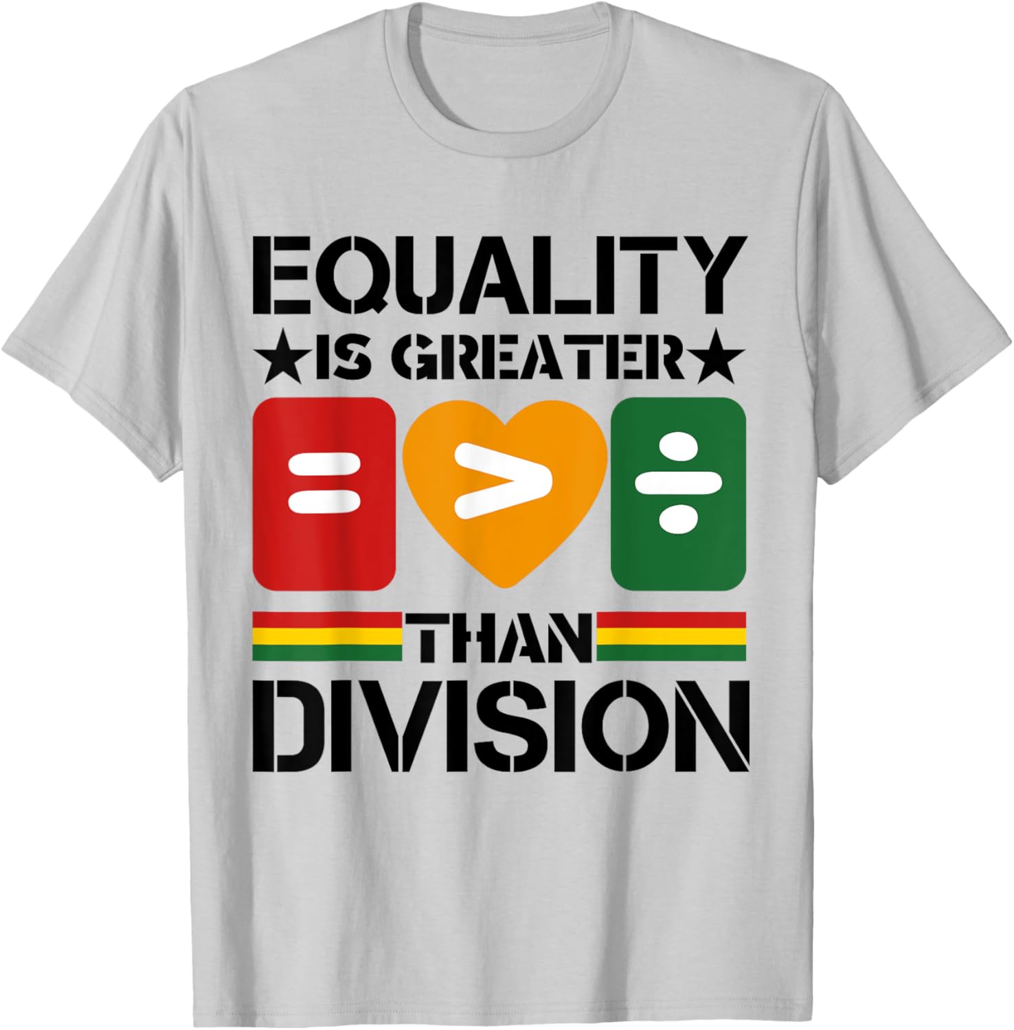 Equality Over Division Black History Month Math Pride T-Shirt - 5