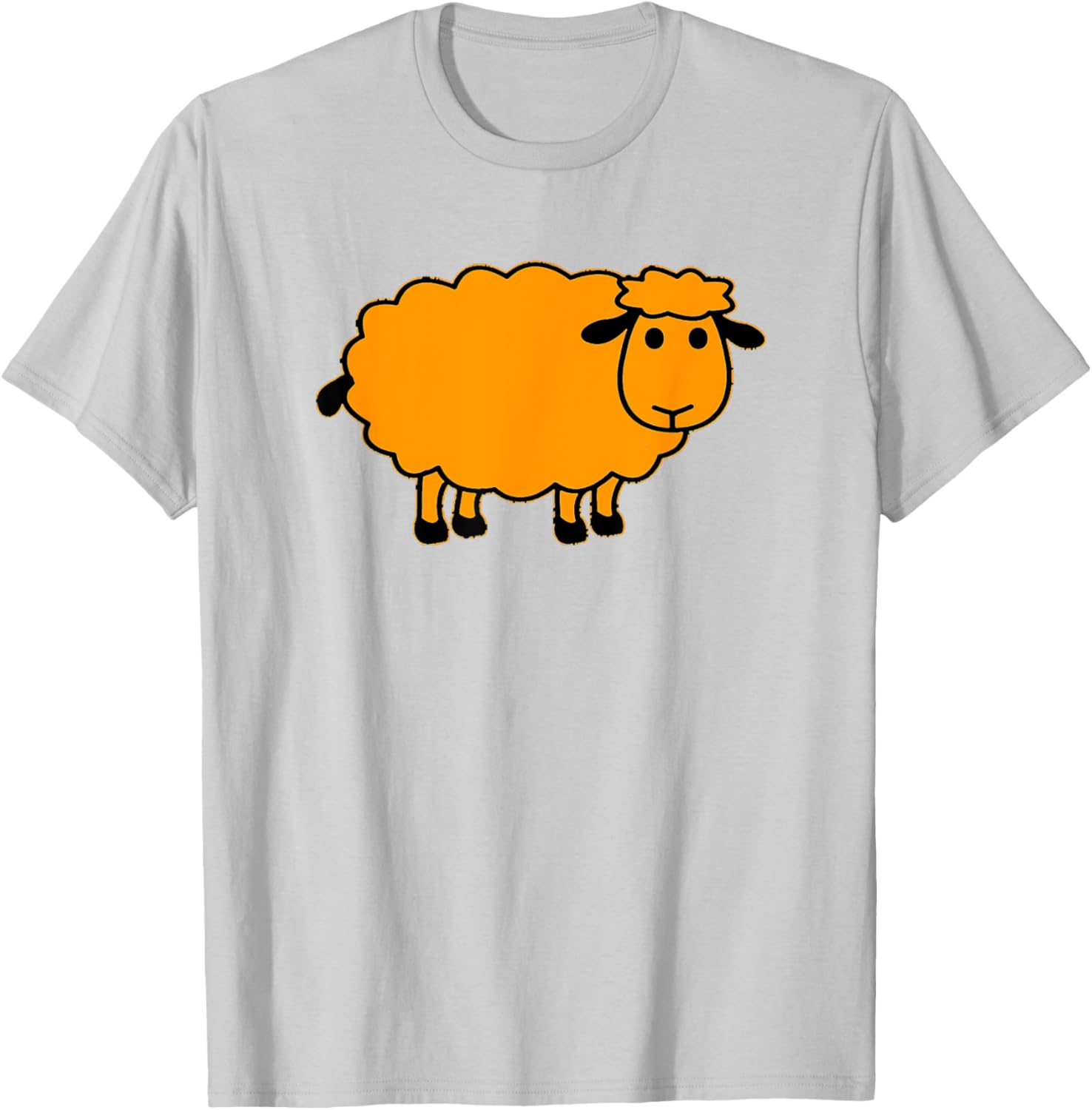 Cute Orange Sheep T-Shirt for Stylish Comfort in Clothing and Accessories - 3