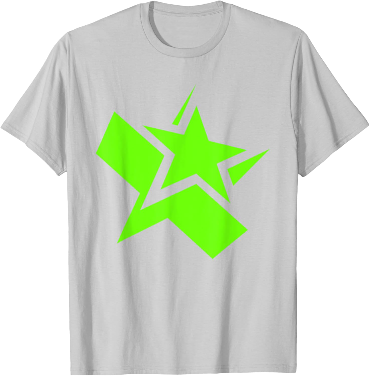 Green Chunky Star Graphic T-Shirt for Stylish Casual Wear - 28