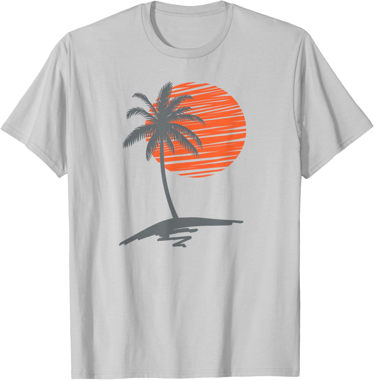Cool Summer Beach T-Shirt for Men and Women with Sunset Palm Tree Design - 3