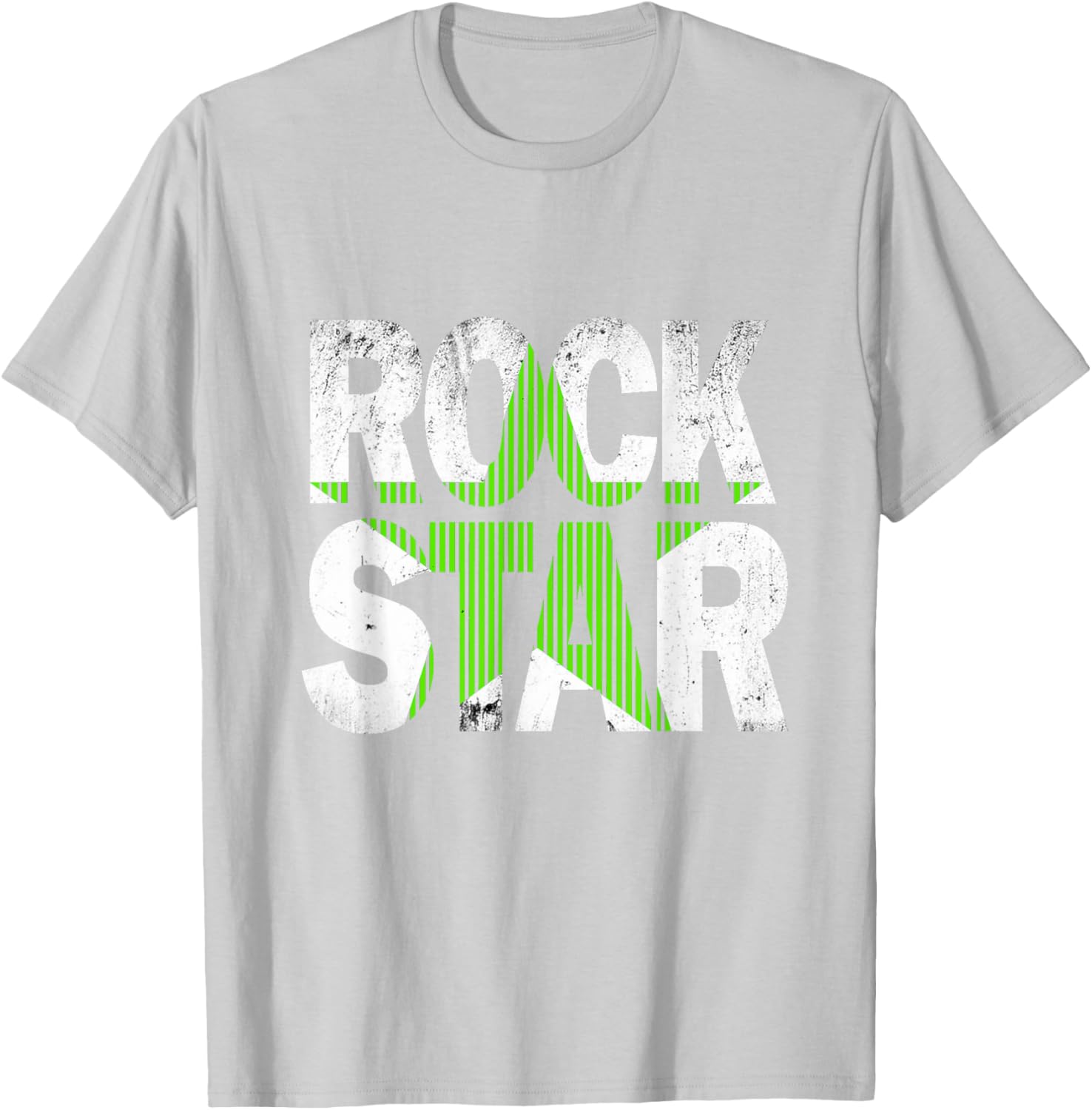 Green Rock Star Distressed Graphic T-Shirt for Trendy Casual Wear - 18