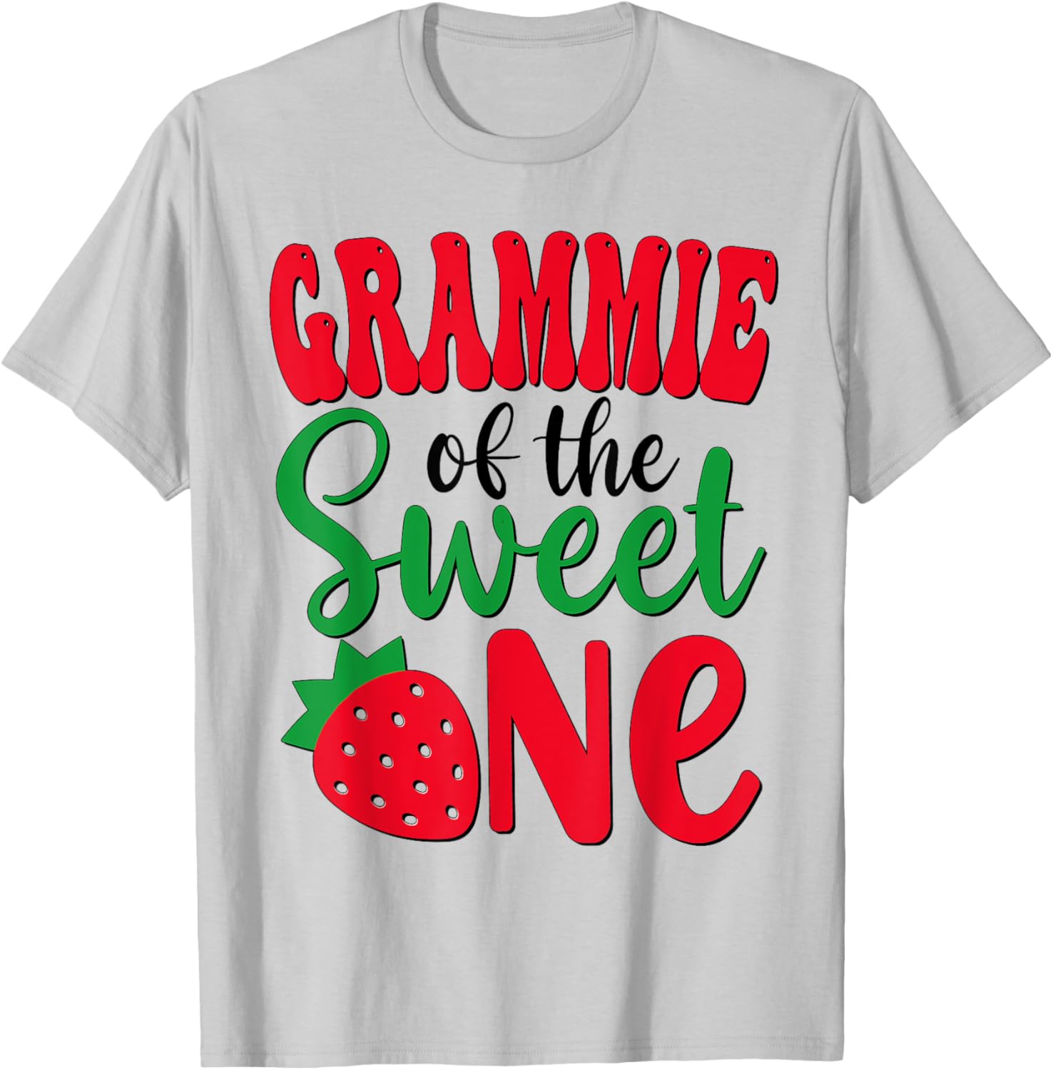 Grammie of The Sweet One Strawberry First Birthday Girl T-Shirt - 6