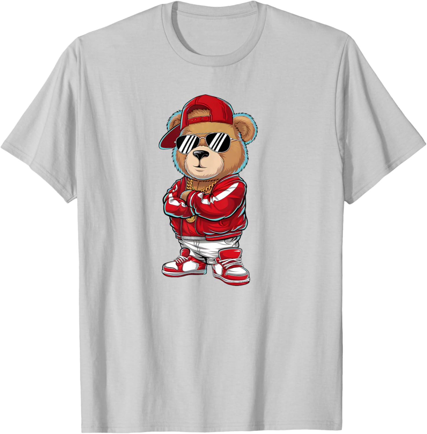 Funny Hip Hop Teddy Bear 90s Graffiti Art T-Shirt for Rap Lovers - 5