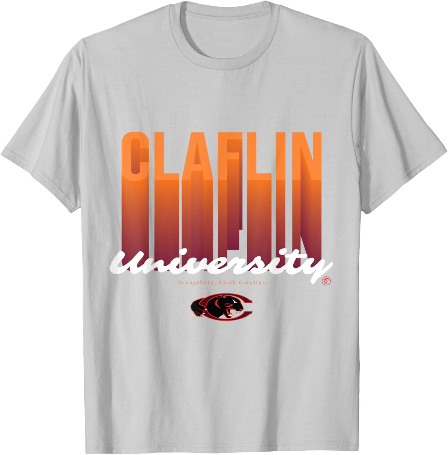 Claflin University CU Fade T-Shirt - Trendy Yard Essentials for Fans - 1