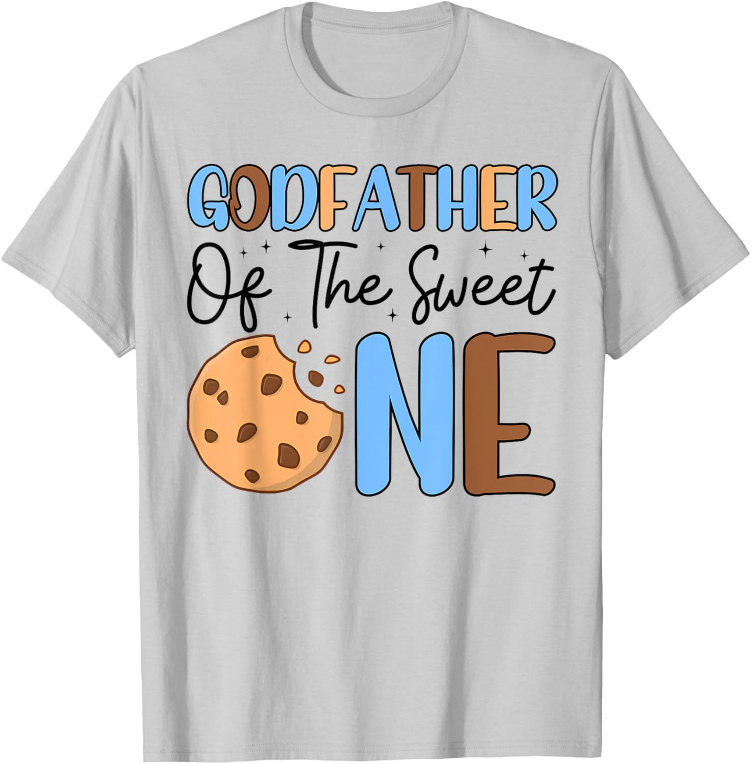 Cute Godfather Of The Sweet One Cookies & Milk 1st Birthday T-Shirt - 3