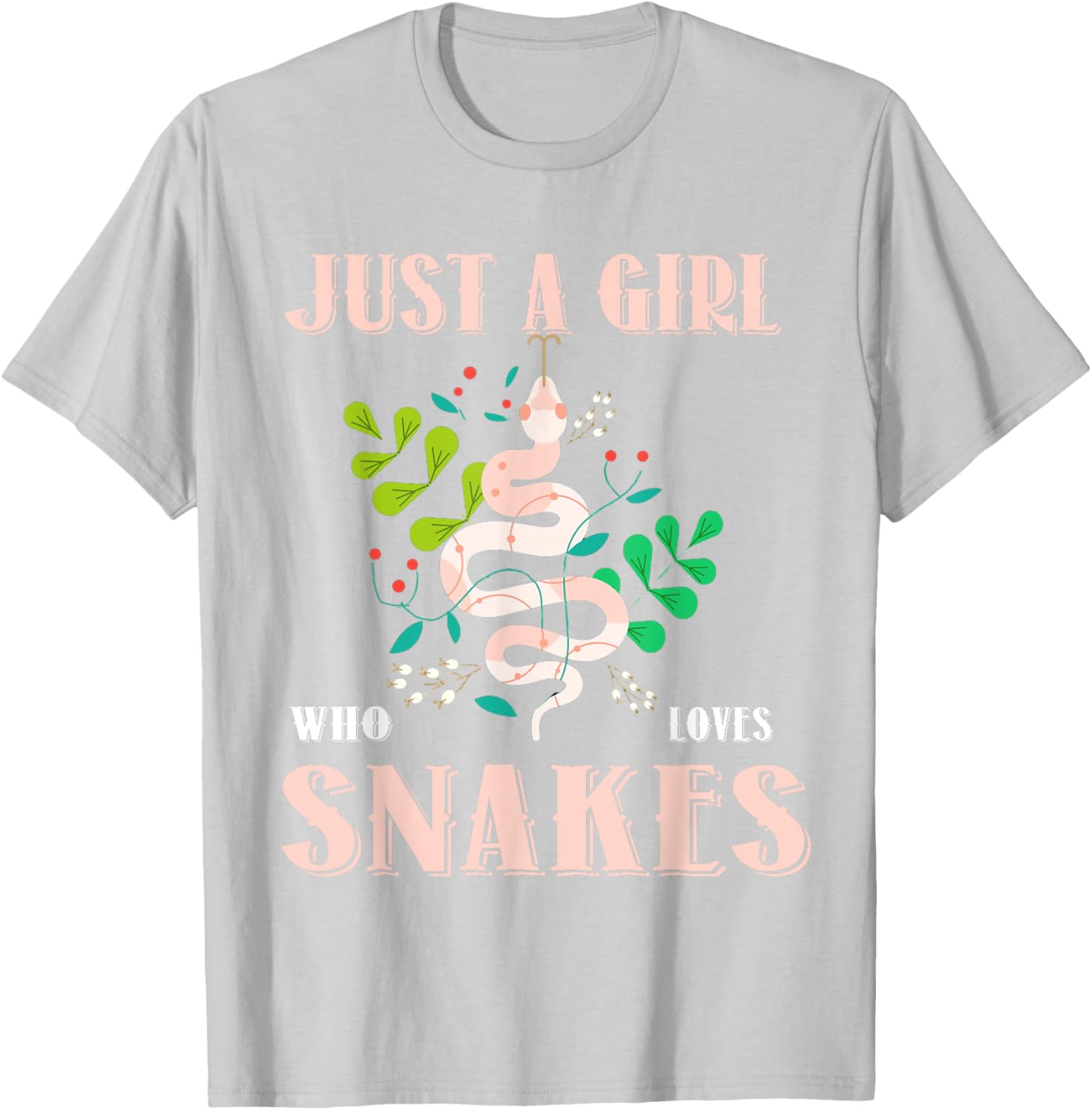 Cute Just a Girl Who Loves Snakes T-Shirt for Reptile Lovers - 29