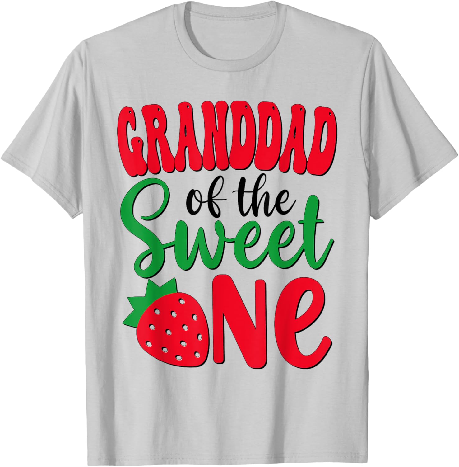 Granddad of The Sweet One Grandpa Strawberry 1st Birthday Girl T-Shirt - 6