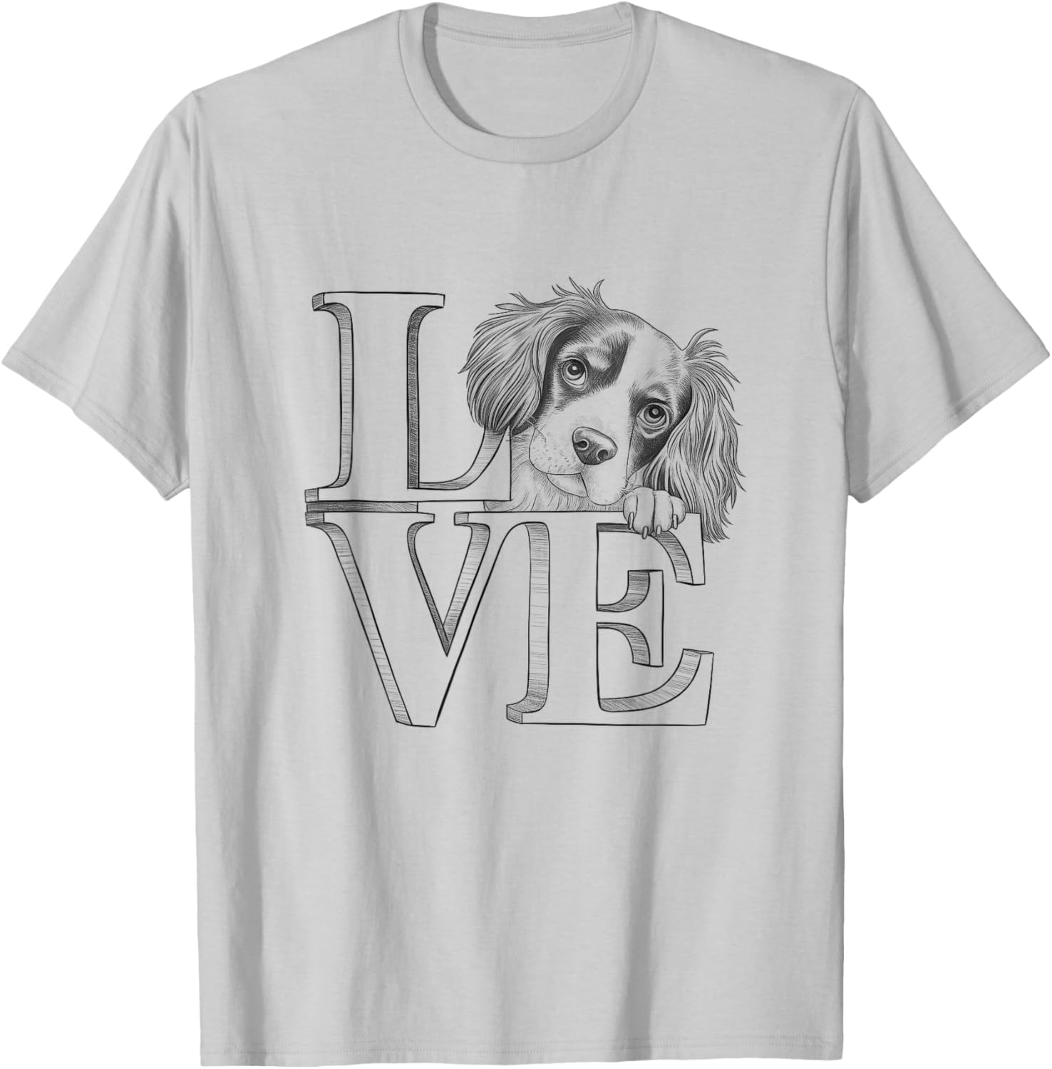 Brittany Spaniel Love T-Shirt for Men and Women - Perfect Dog Owner Gift - 11