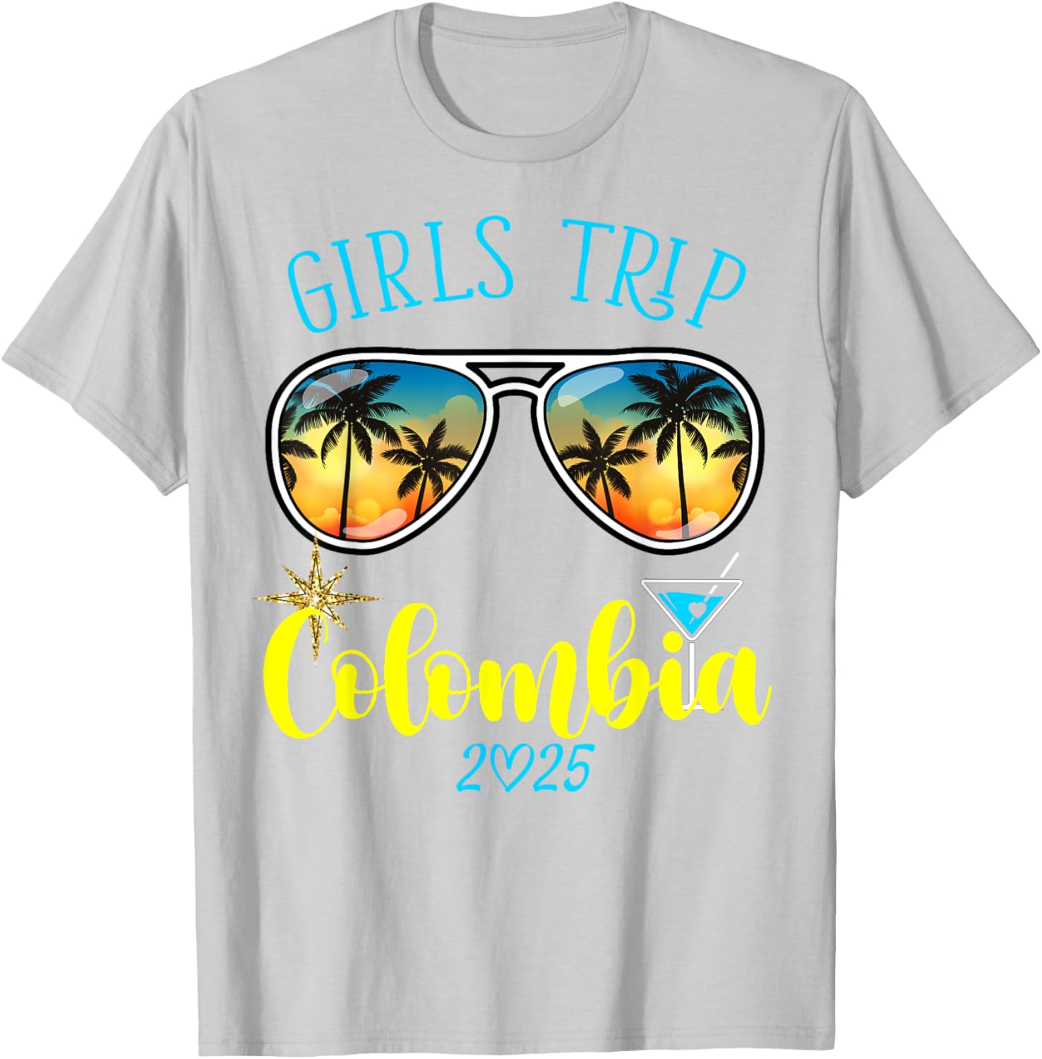 Cute Girls Trip Colombia 2025 T-Shirt for Weekend Birthday Squad - 9