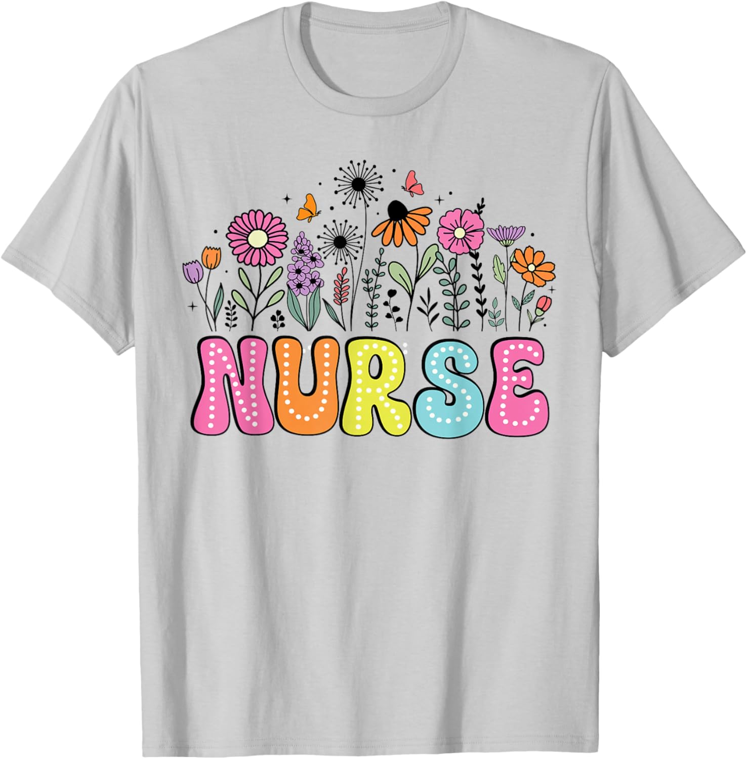 Groovy Nurse Wildflower Floral T-Shirt for Happy Nurse Week 2026 - 17