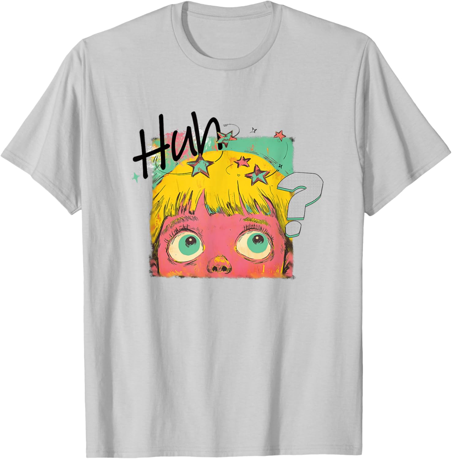 Funny Confused Cartoon Child Graphic T-Shirt for Kids Stylish Apparel - 1