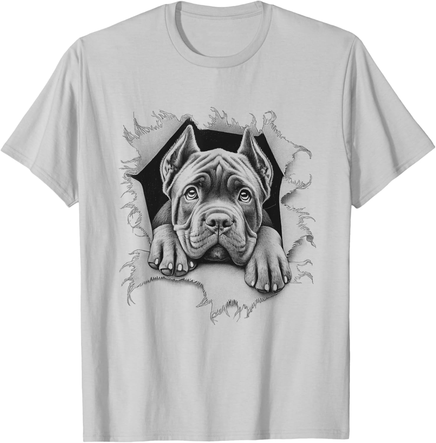 Cute Cane Corso Peeking Dog T-Shirt for Dog Lovers and Owners - 11