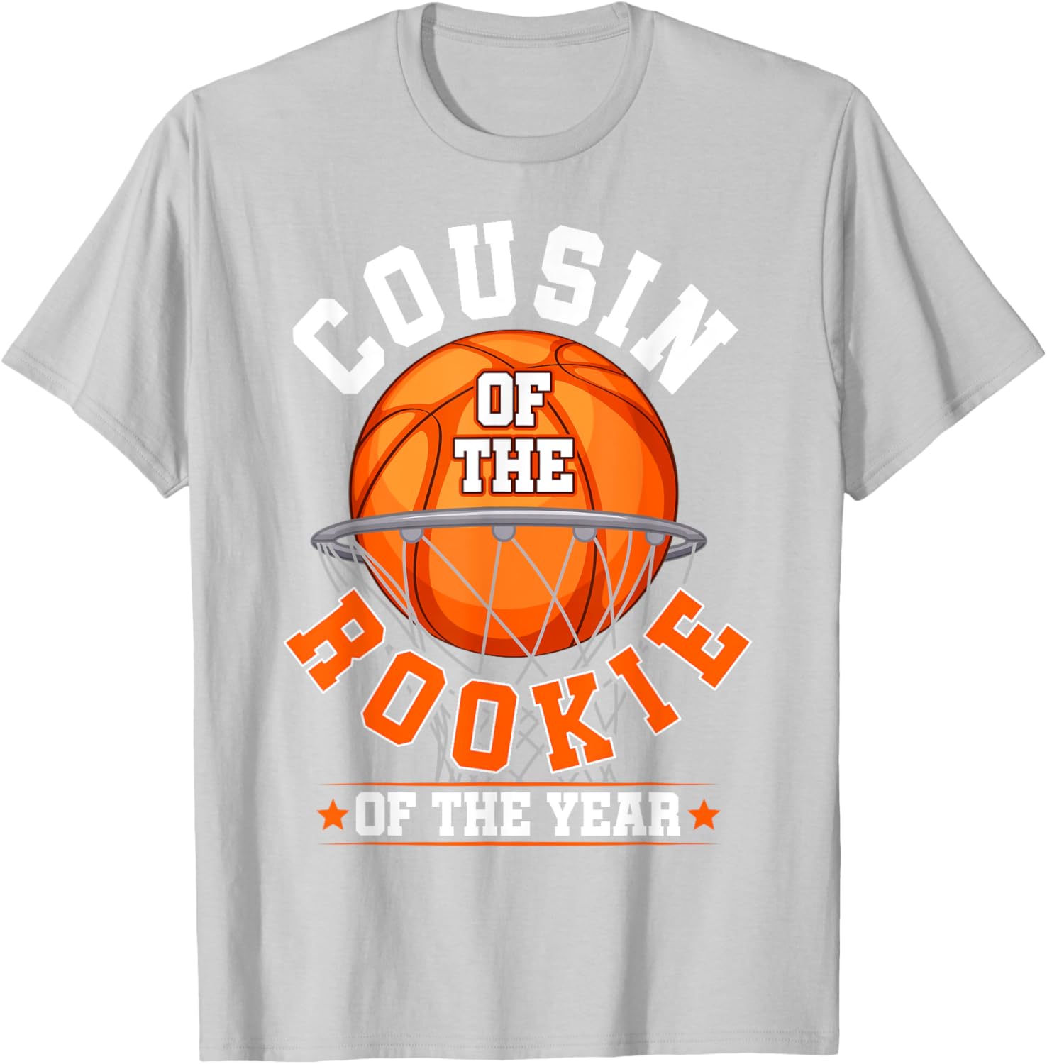 Cousin of Rookie 1st Birthday Basketball Family Matching T-Shirt - 8